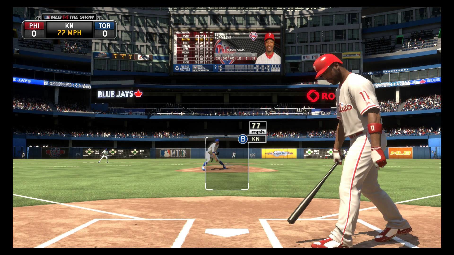 1920x1080 MLB 14 The Show - Blue Jays vs Phillies (Rogers Centre) Chase Utley, Jimmy  Rollins 3 Up 3 Down - YouTube