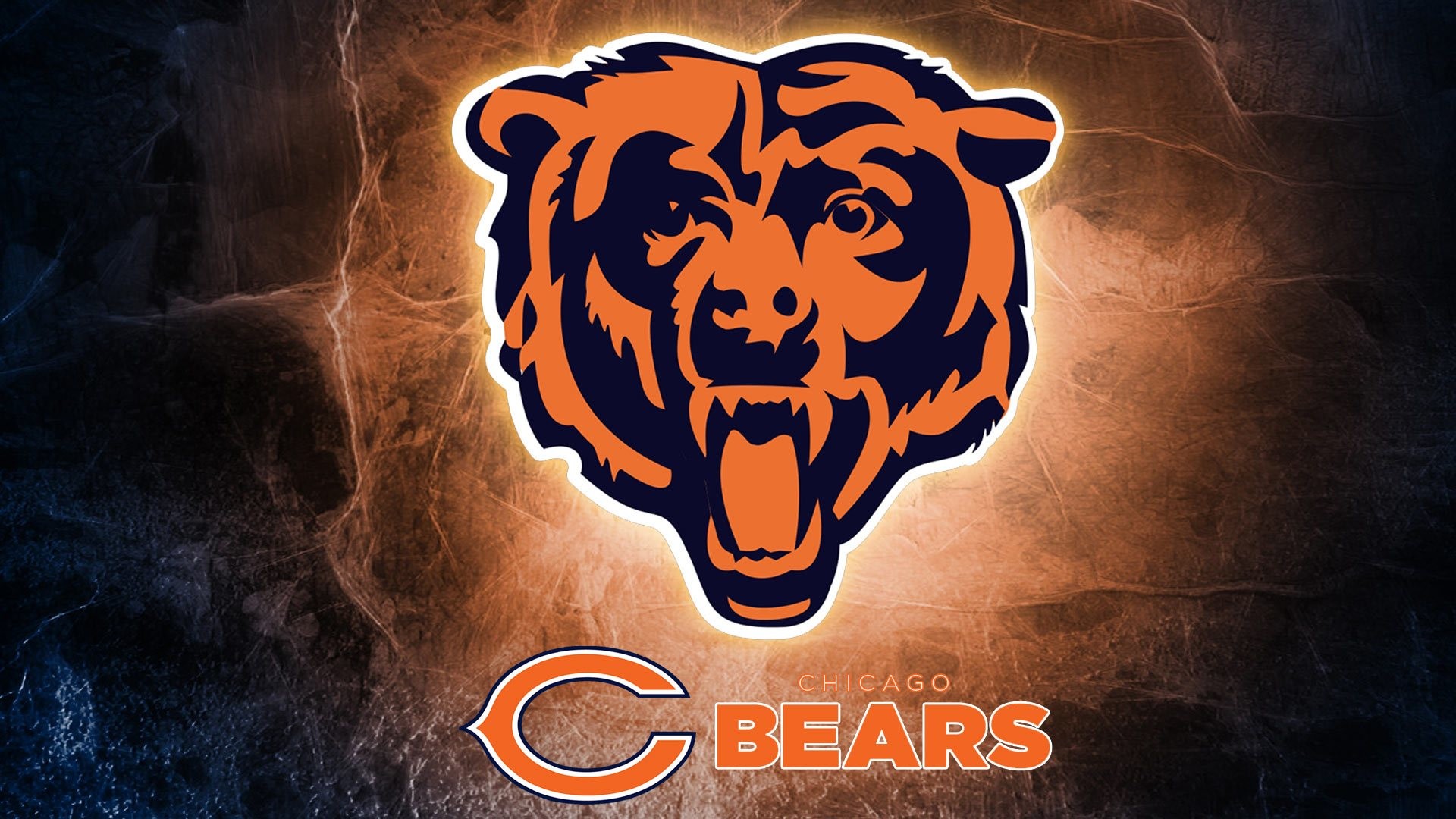 1920x1080 Chicago Bears logo wallpaper.