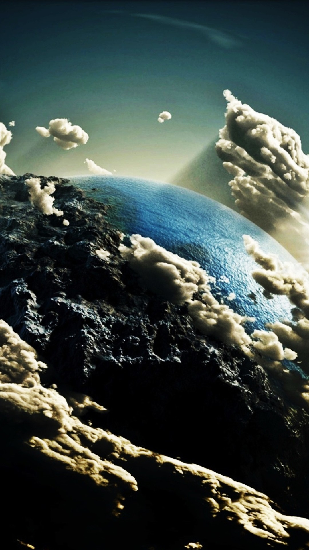 1080x1920 Earth Space Clouds Android Wallpaper