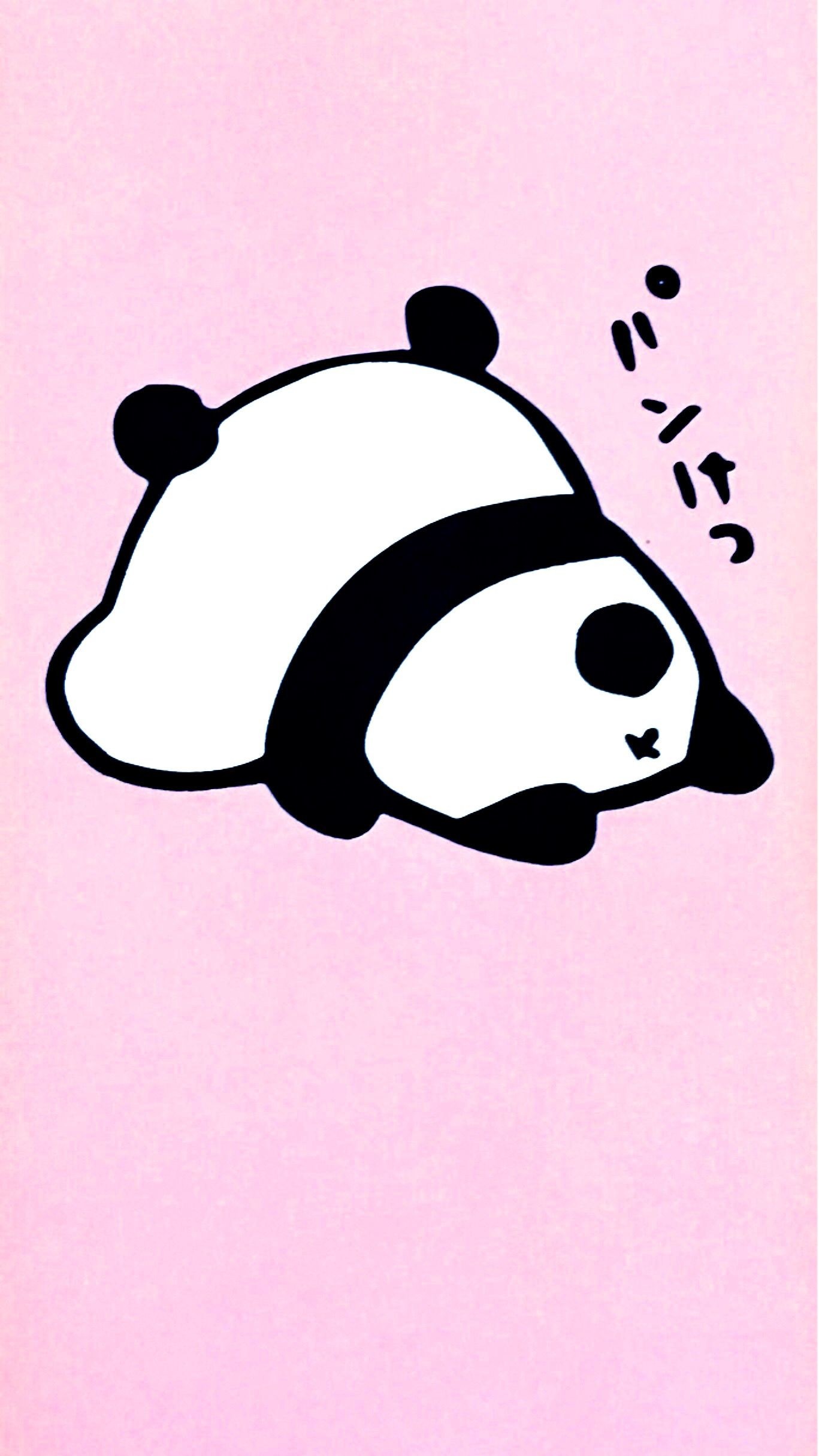 1367x2430 Cute panda with pink background ðð¼ Panda Wallpapers, Pink Panda, Cute  Panda,