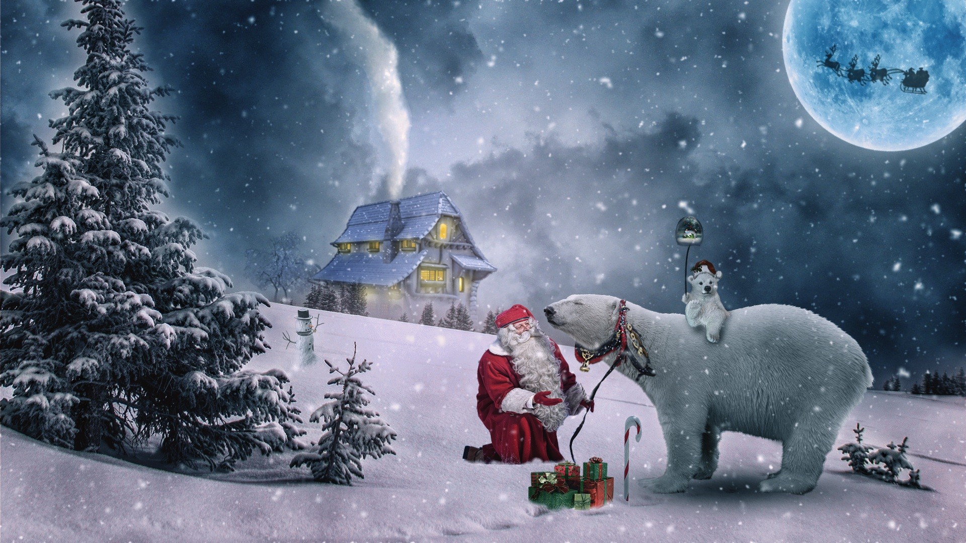 1920x1080 Santa Clause Winter Christmas
