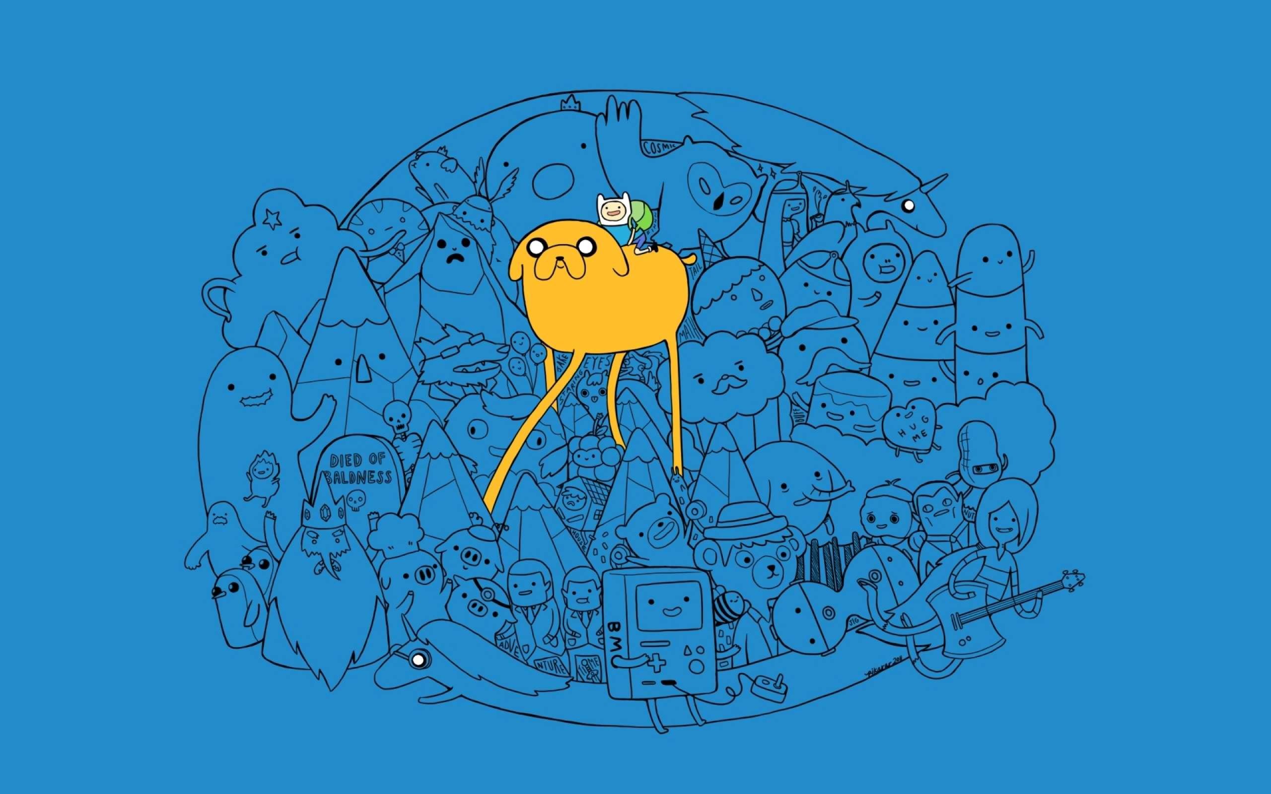 2560x1600 Jake Adventure Time Network With Finn And The Human Dog Wallpaper