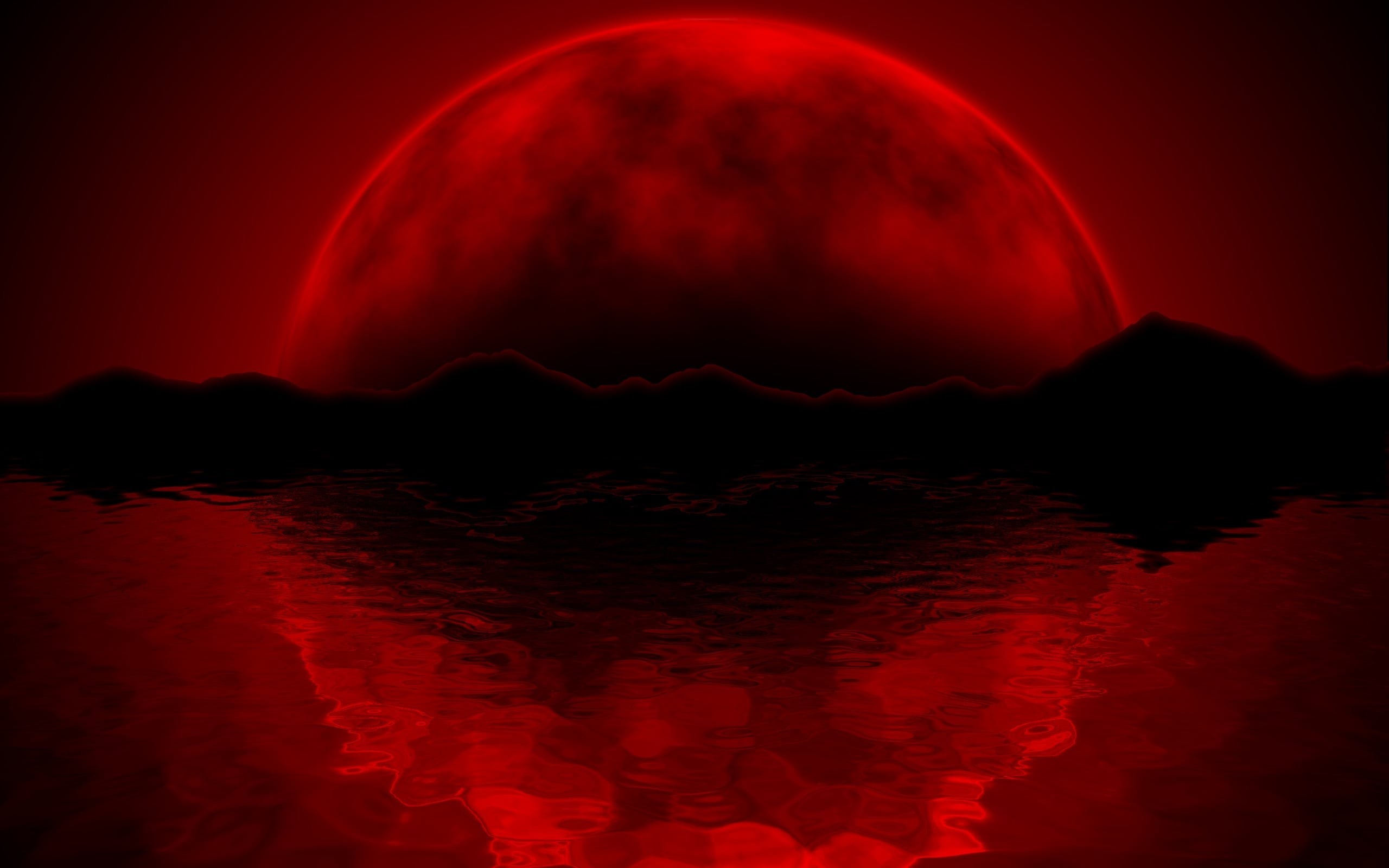 2560x1600 Red Moon HD Wallpapers And Backgrounds