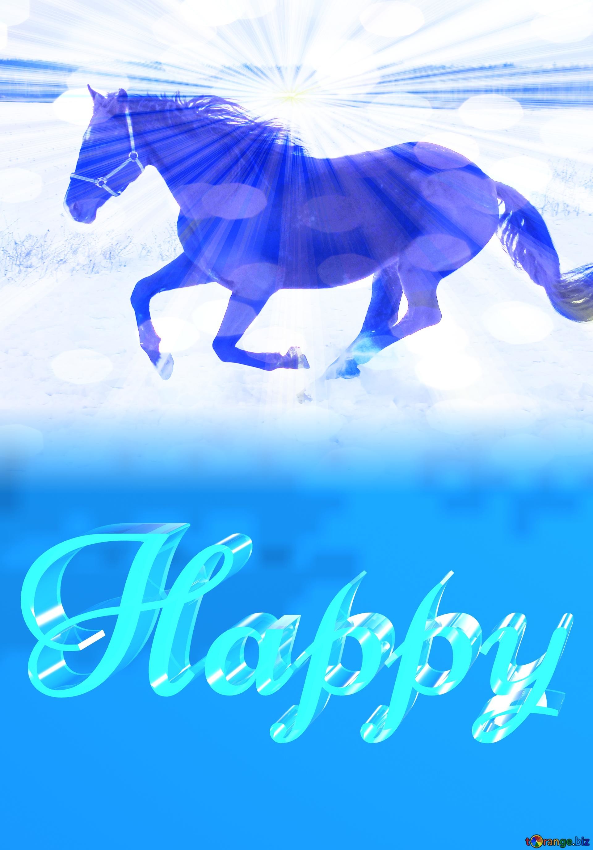 1920x2751 Happy glass blue background Snow Horse
