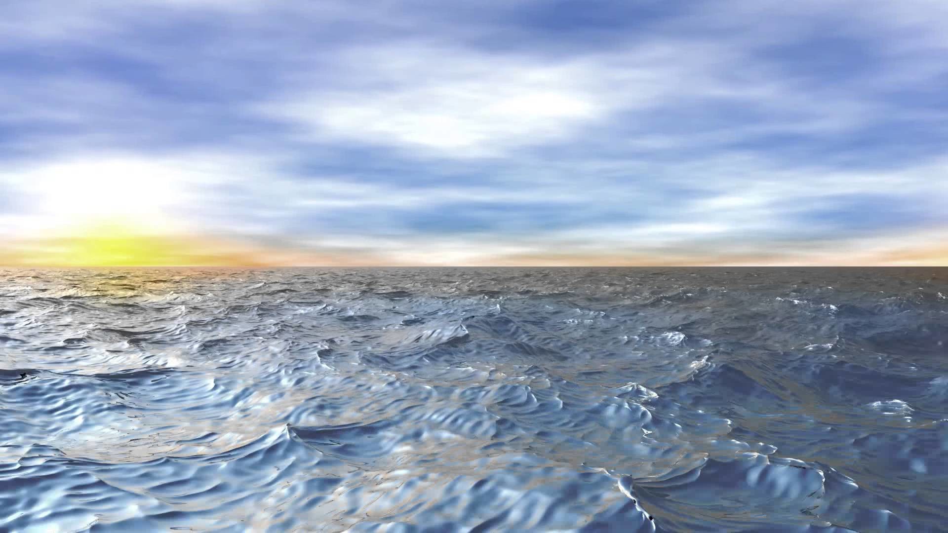 1920x1080 FREE HD video backgrounds – 3D animated ocean waves - fly over