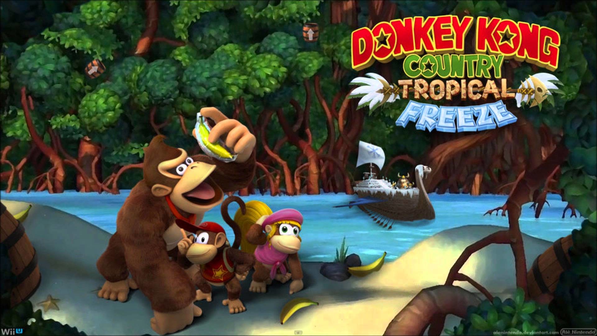 1920x1080 Donkey Kong Country: Tropical Freeze ist funky!