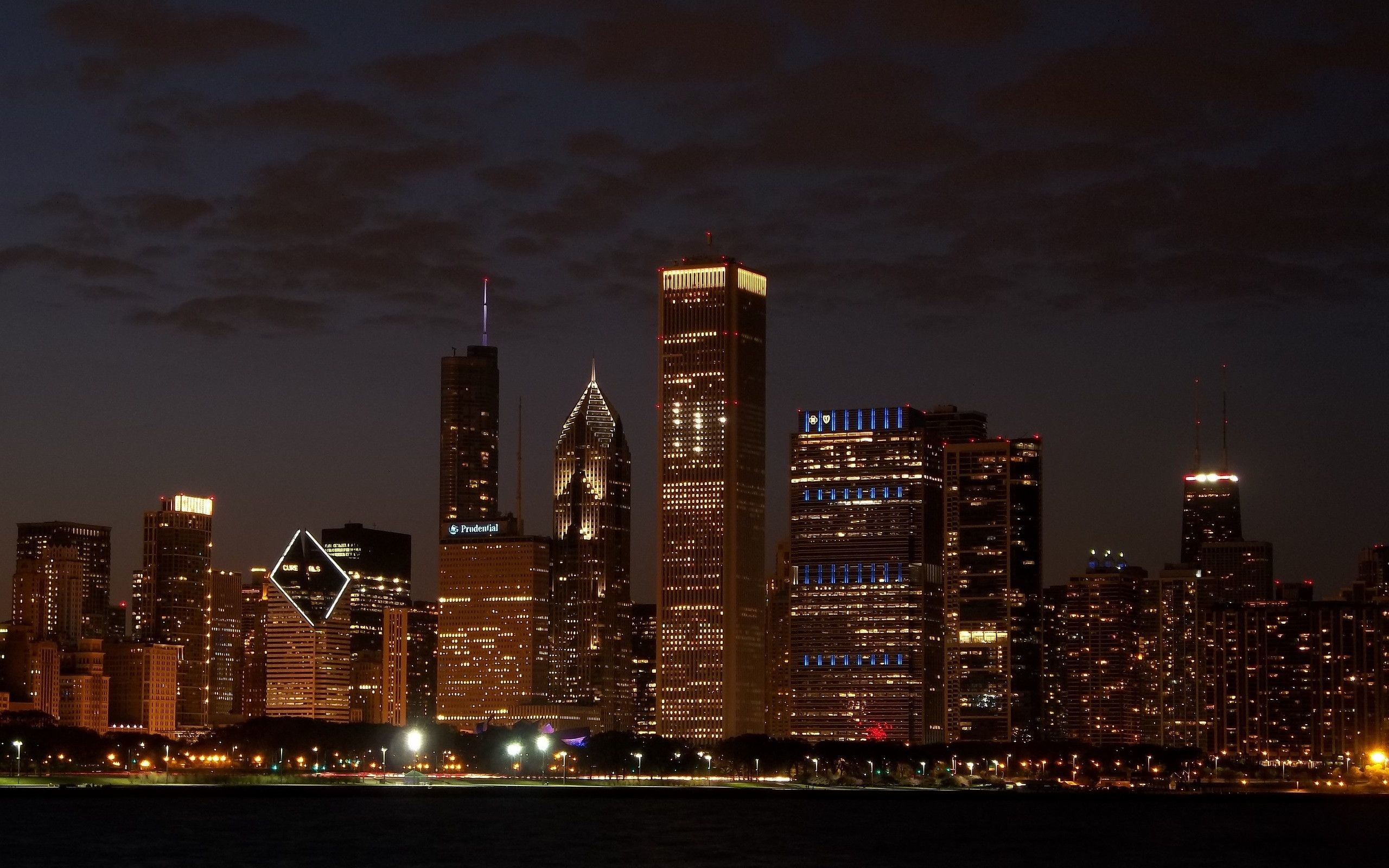 2560x1600 Chicago Skyline At Night Design Ideas ~ Chicago Skyline Wallpaper .