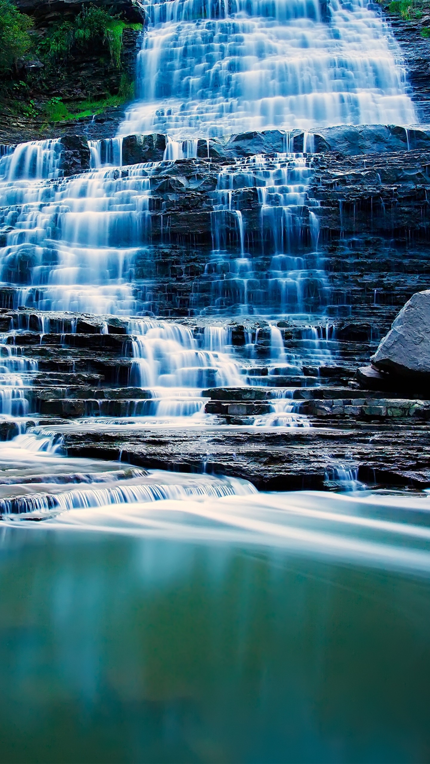 1440x2560  Wallpaper waterfall, river, beautiful