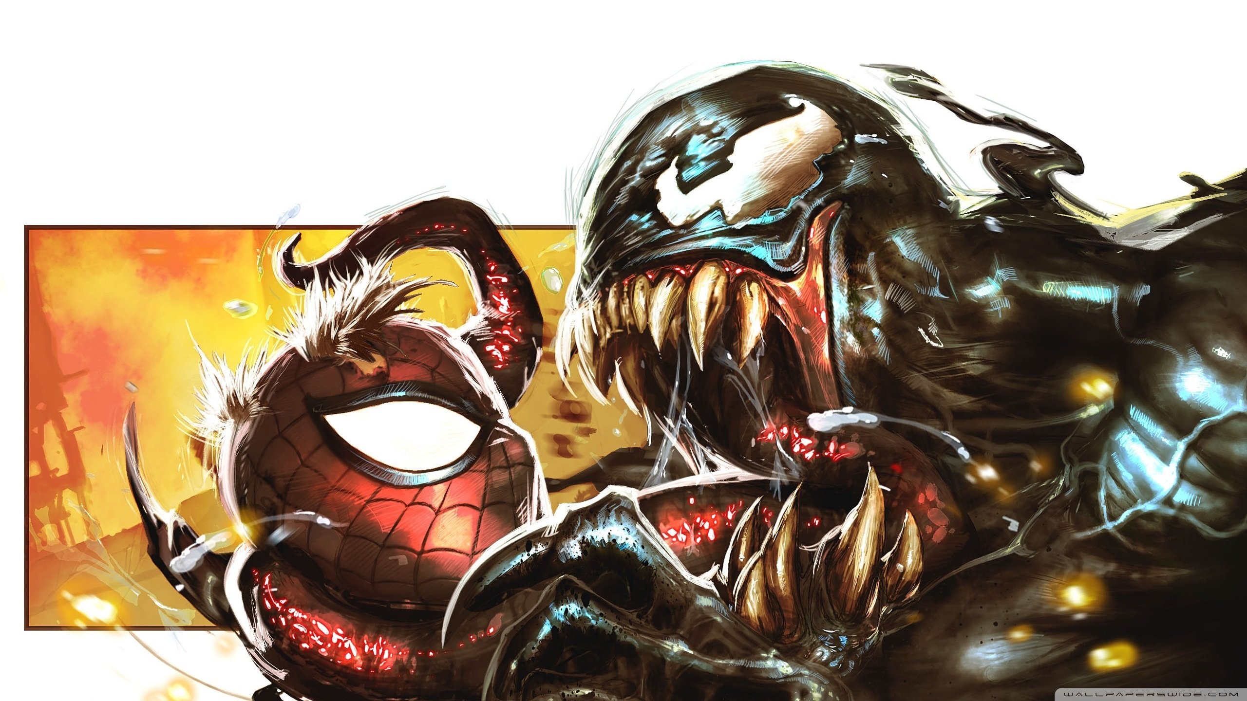 2560x1440 Spiderman Vs Venom Wallpaper Hd