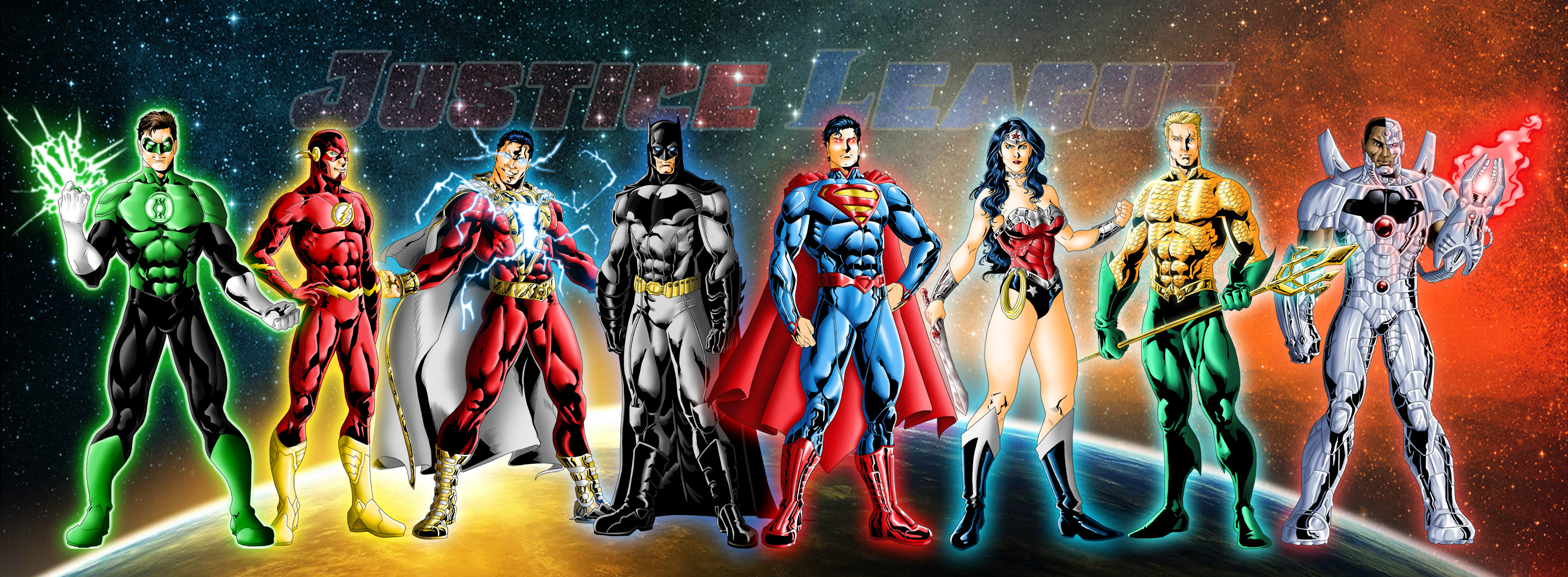 3120x1148 Justice League New 52 Wallpaper Justice league 