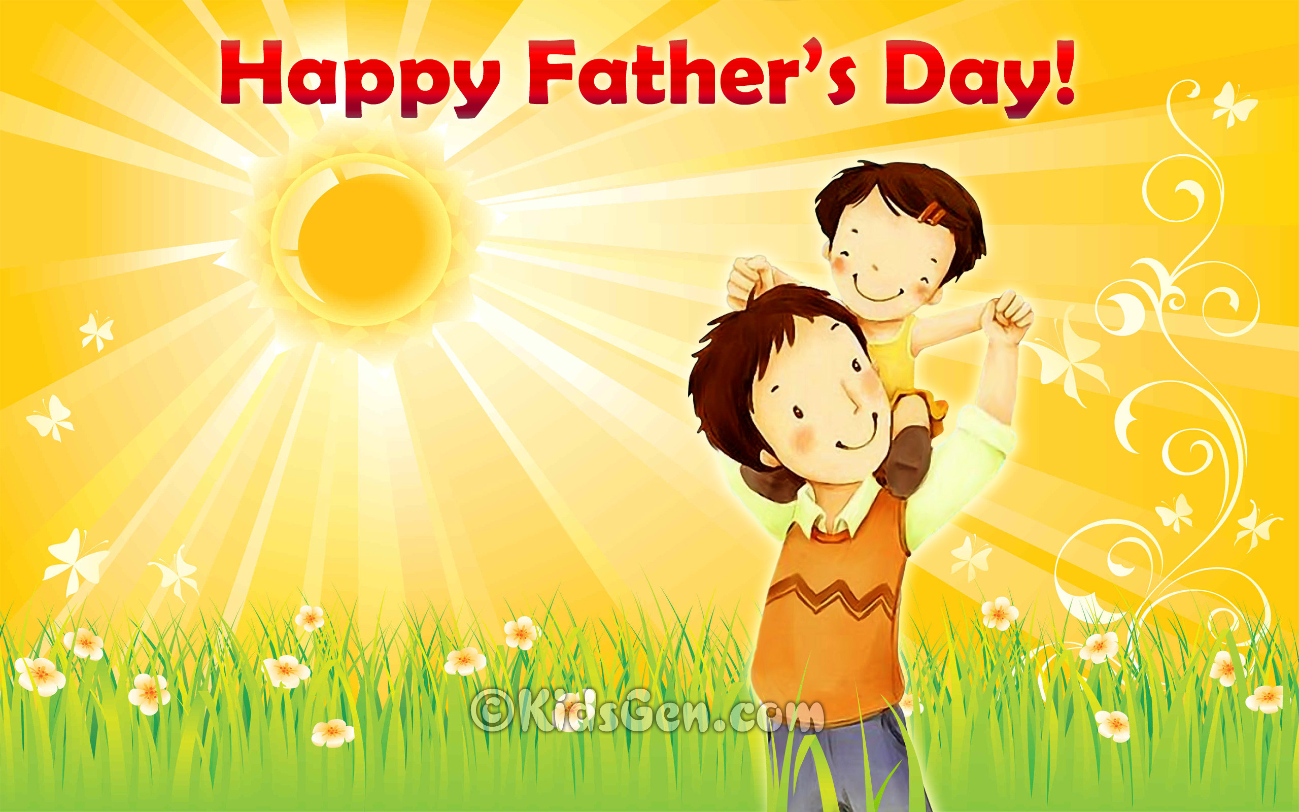 2560x1600 Father's Day HD Wallpaper - Strongest Dad