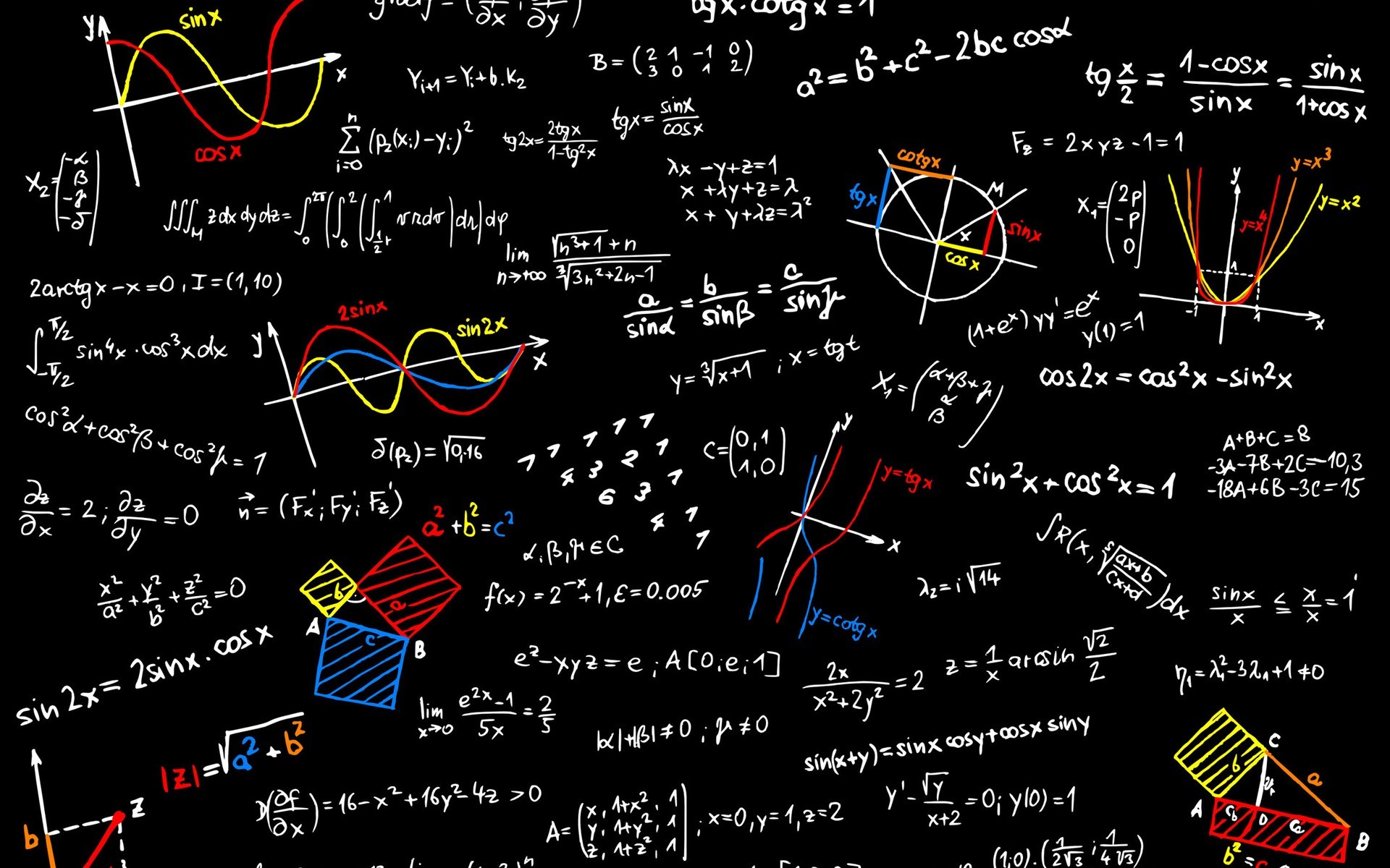 1920x1200 text typography mathematics board formulas wallpaper