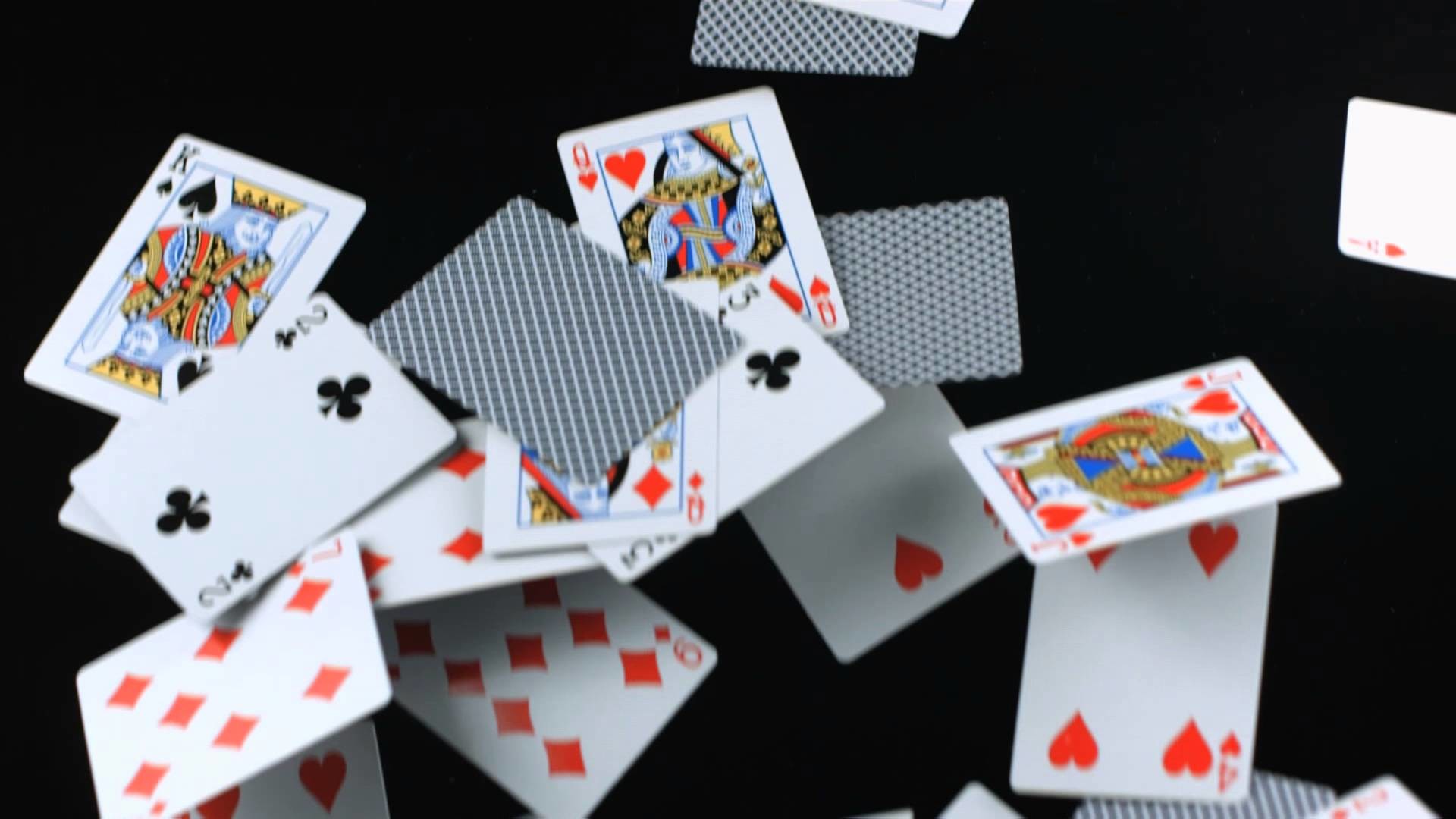 1920x1080 Playing Cards Falling Down in Slow Motion as Pack Decks Drop from Players HD  Video Photography View - YouTube