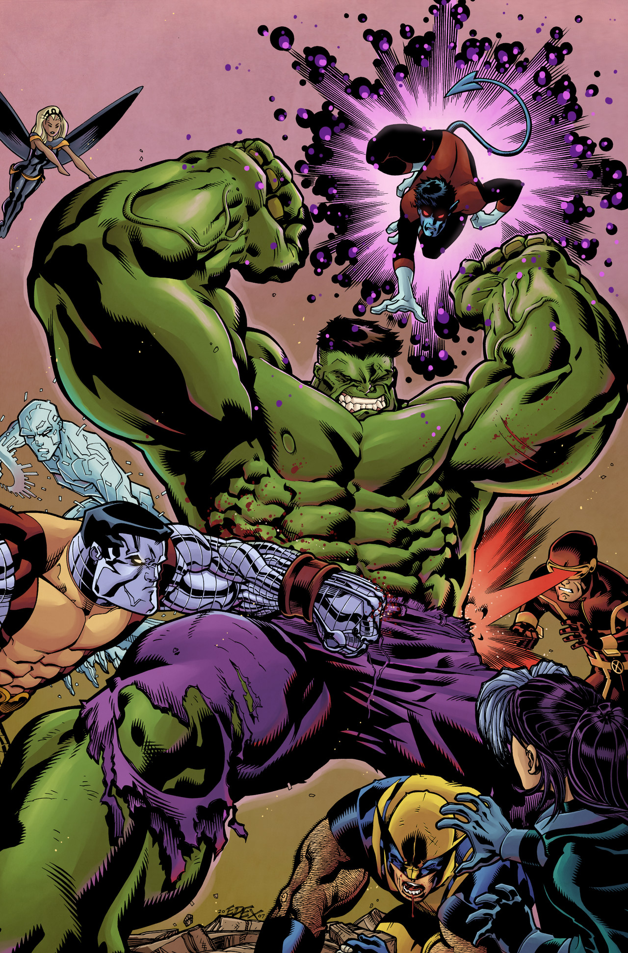 1280x1943 ... World War Hulk v X-Men by Hitotsumami