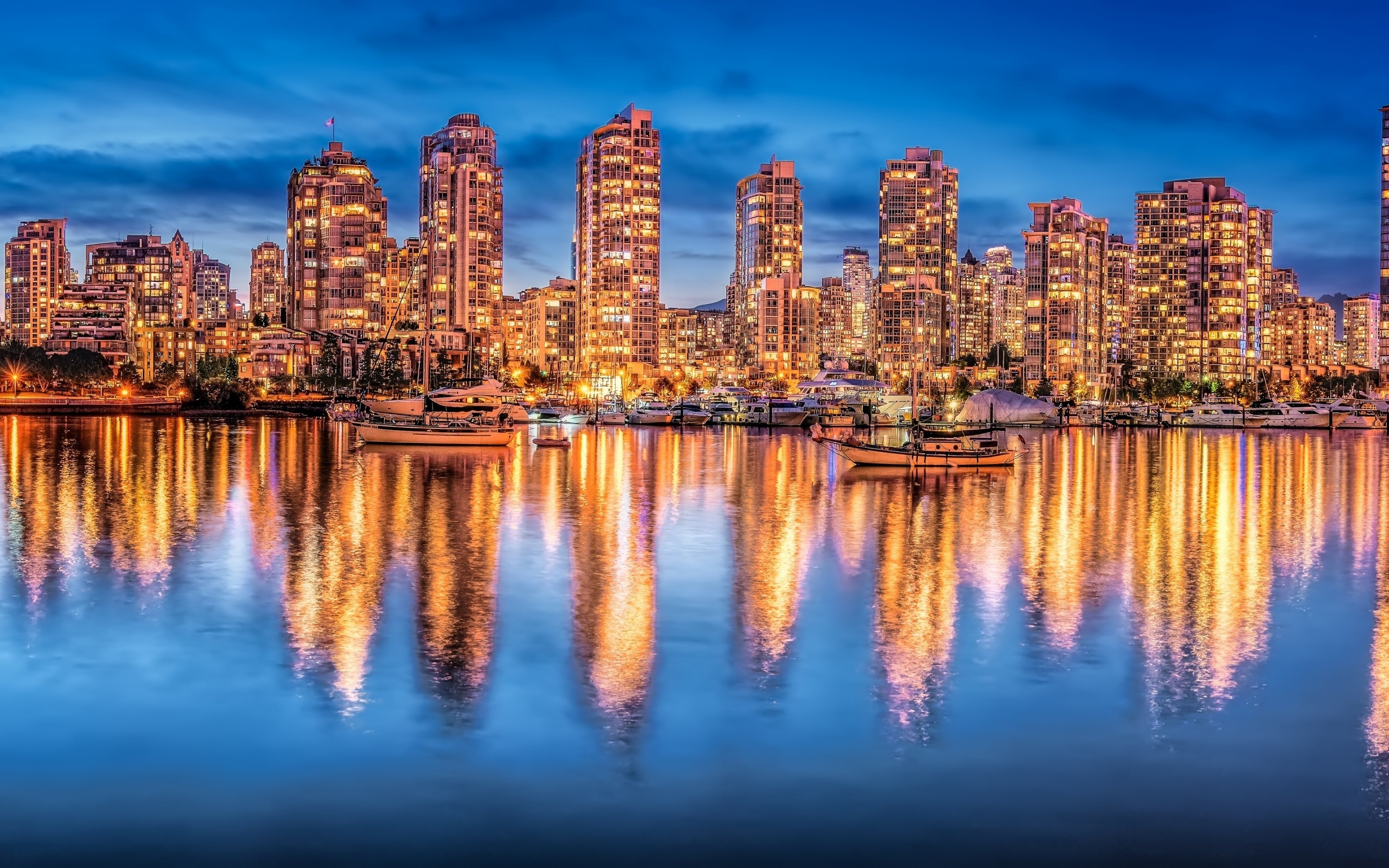 2880x1800 Vancouver British Columbia Night City