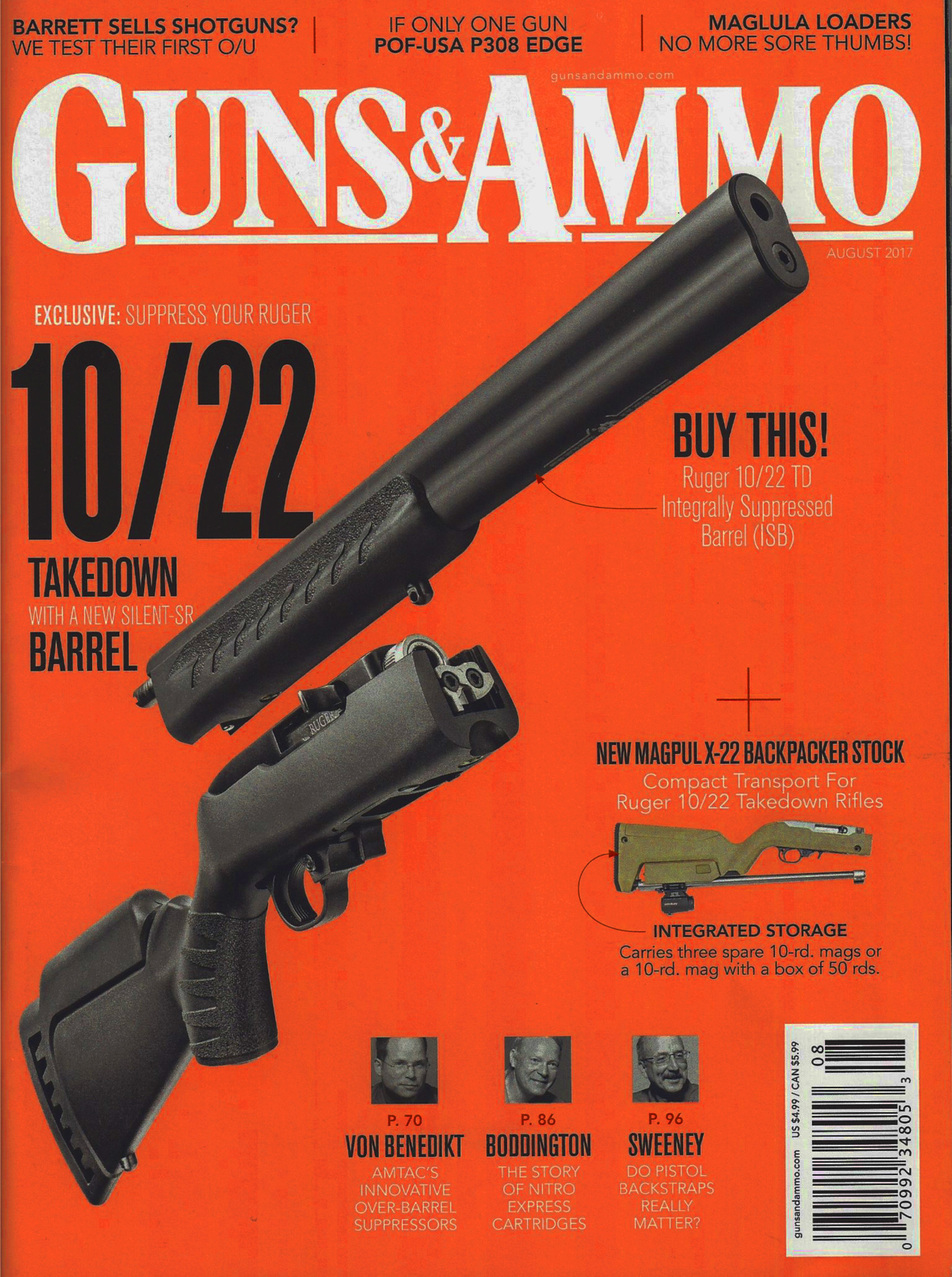 1535x2059 The RugerÂ® 10/22 Takedown@ ISB (Integrally Suppressed Barrel) featured on