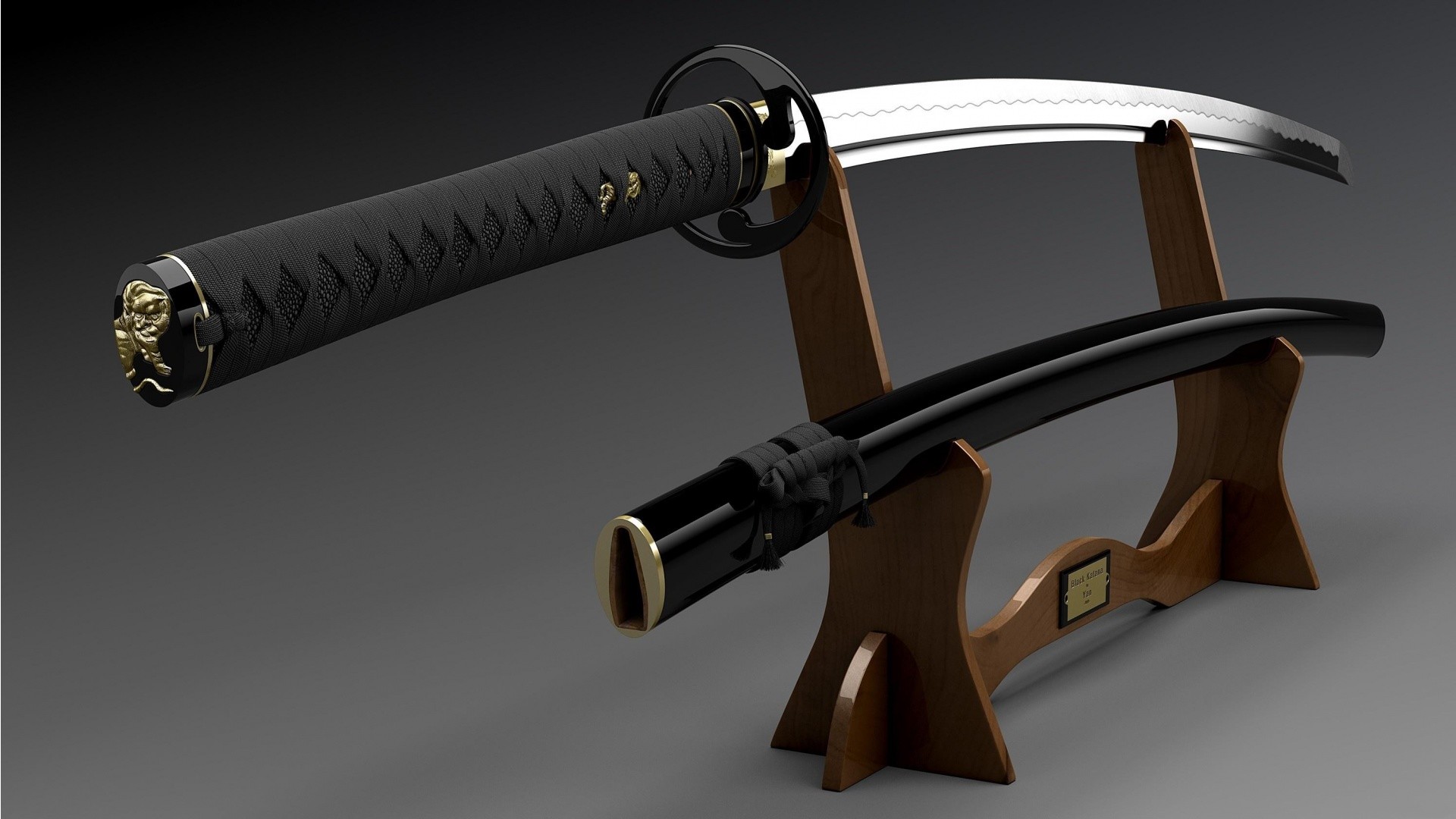 1920x1080 Black Katana Sword | 1920 x 1080 ...