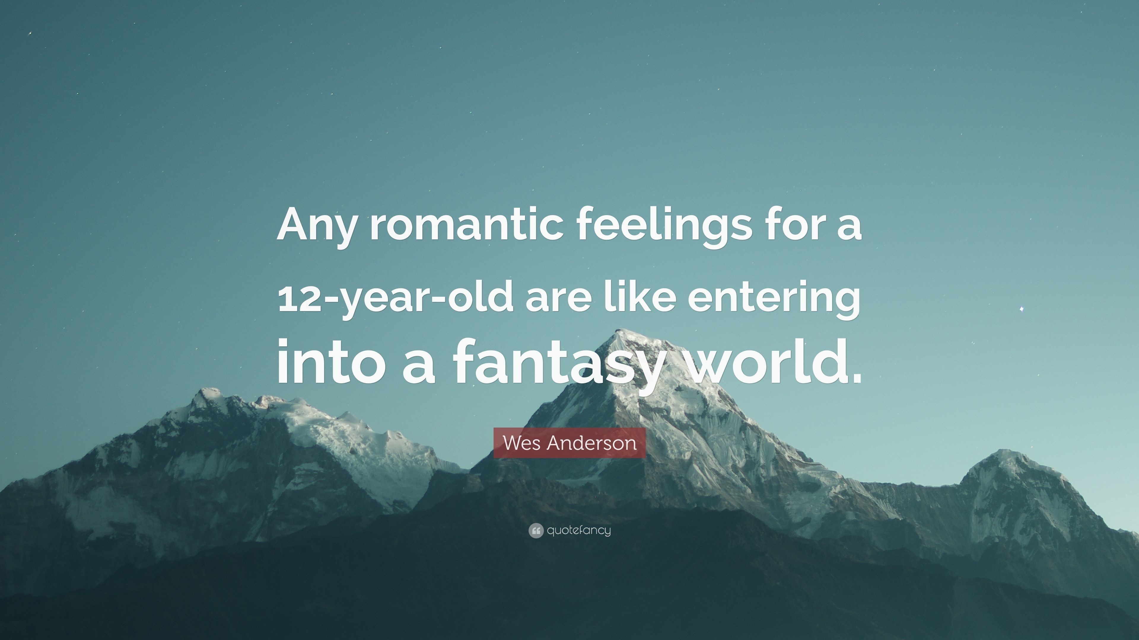 3840x2160 Wes Anderson Quote: “Any romantic feelings for a 12-year-old are