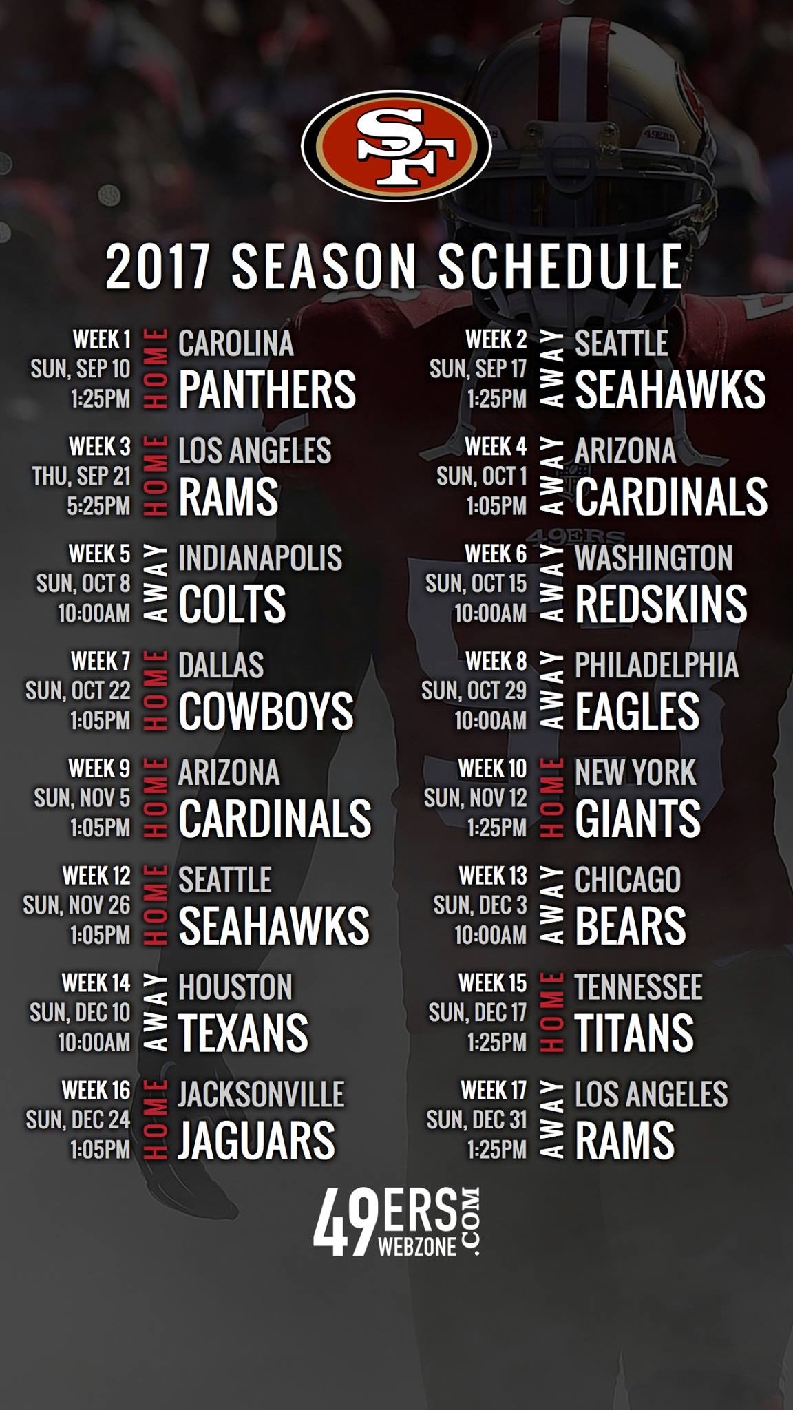 1152x2048 San Francisco 2016 Schedule Wallpaper for Your Phone
