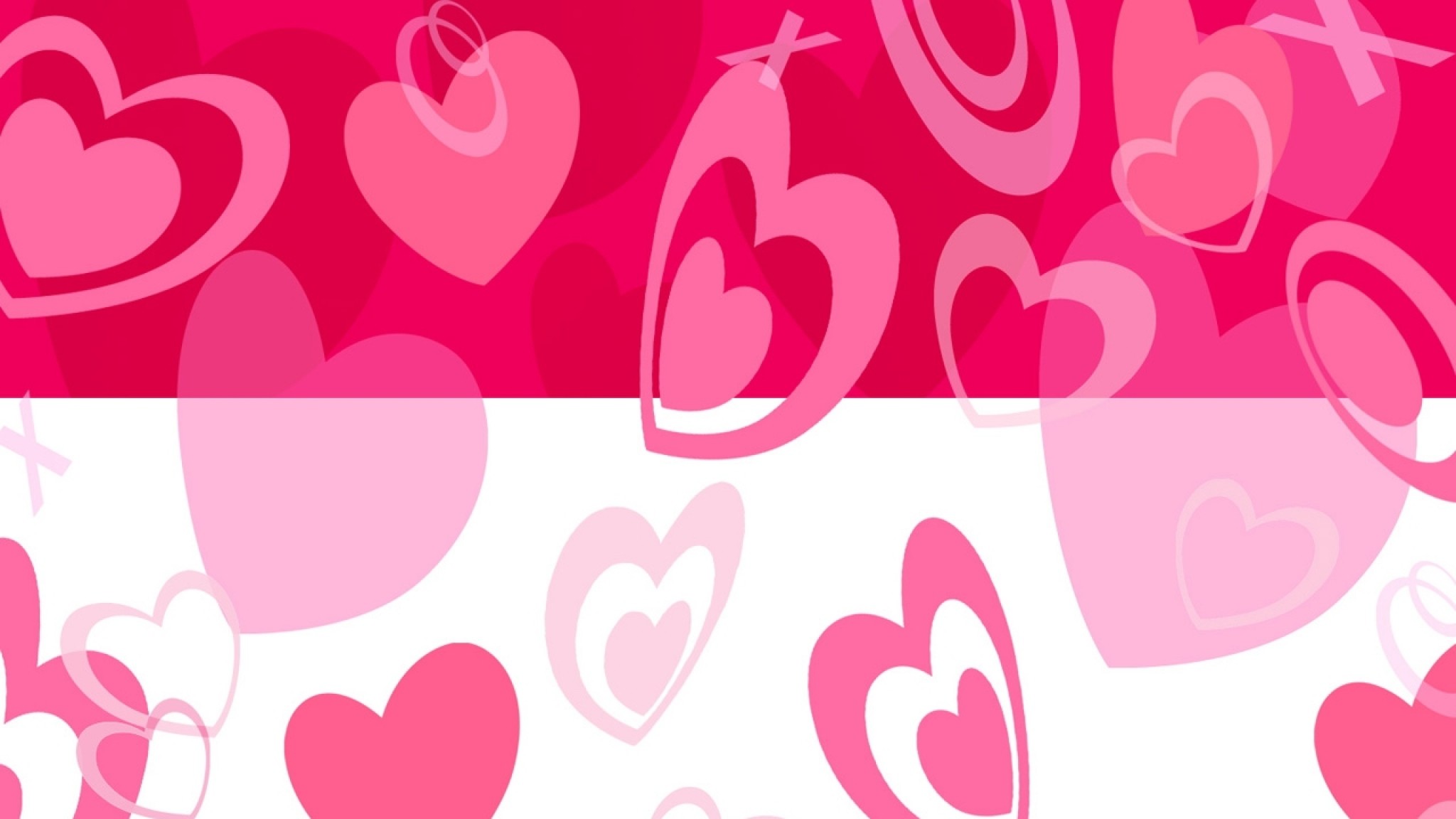 2048x1152  Wallpaper heart, pink, light