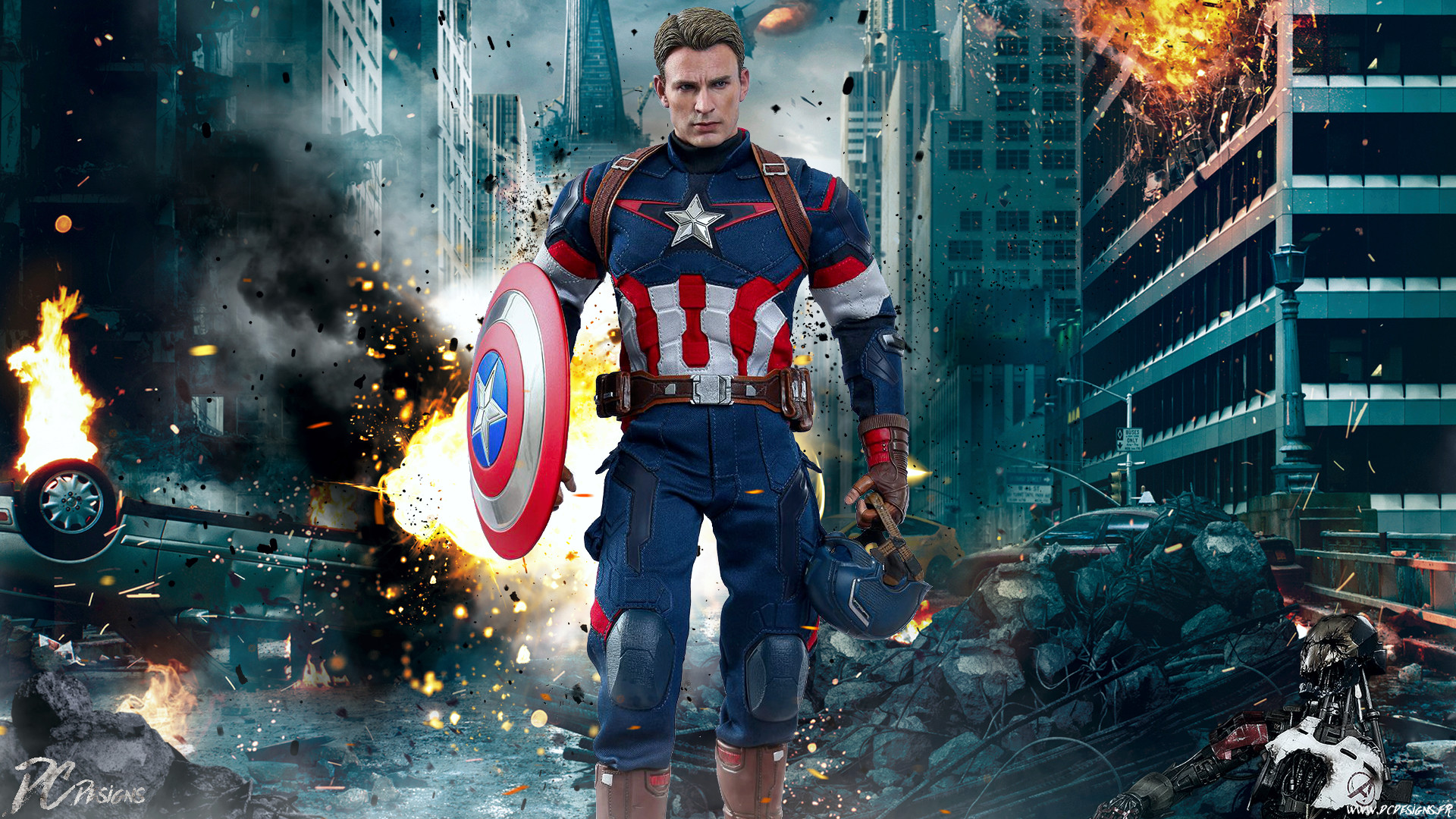 1920x1080 Movie - The Avengers Hot Toys Fan Art Captain America Avengers Chris Evans  Wallpaper