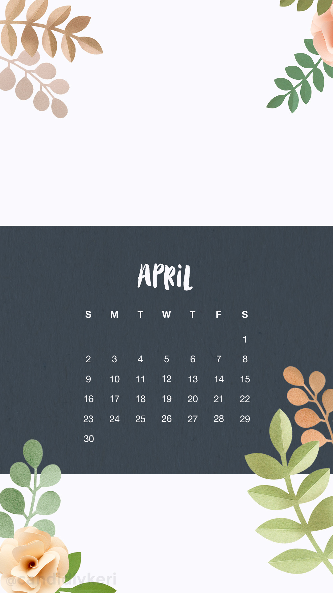 1080x1920 April calendar 2017 wallpaper you can download for free on the blog! For  any device