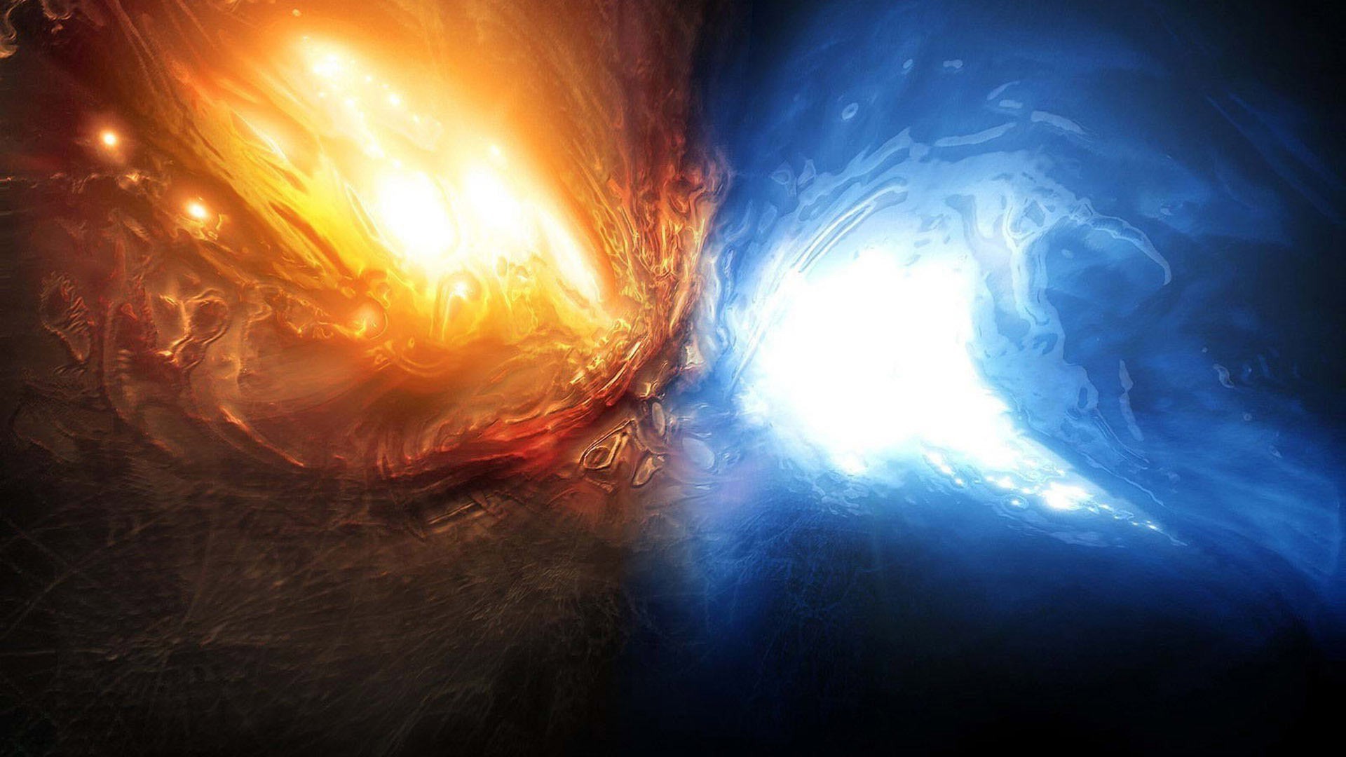 1920x1080 Water abstract blue red fire Earth artwork wallpaper |  .