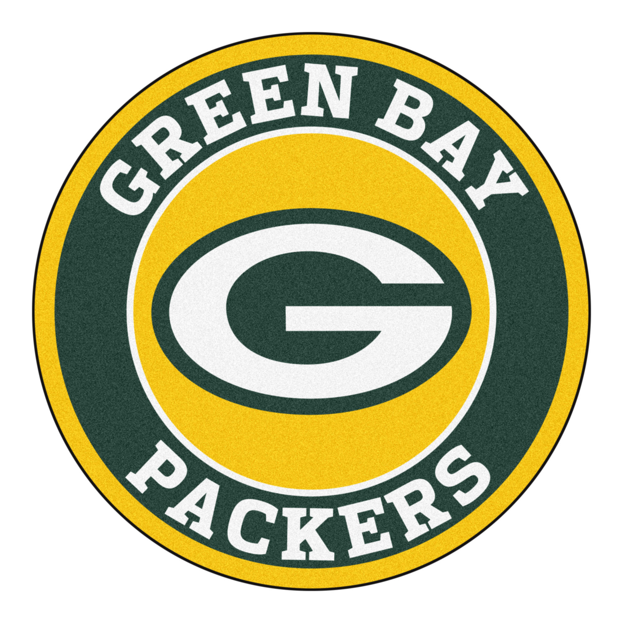 2000x2000 Green Bay Packers Logo Roundel Mat u2013 27u201d Round Area Rug.