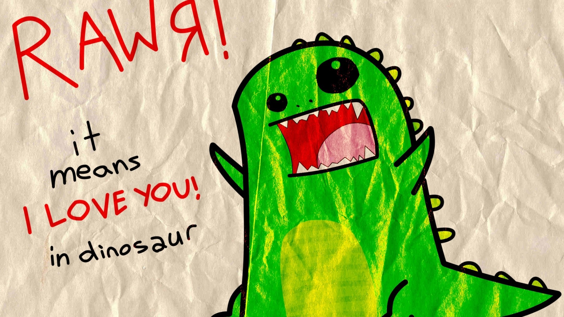 1920x1080 Preview wallpaper picture, dinosaur, animal, green, paper 