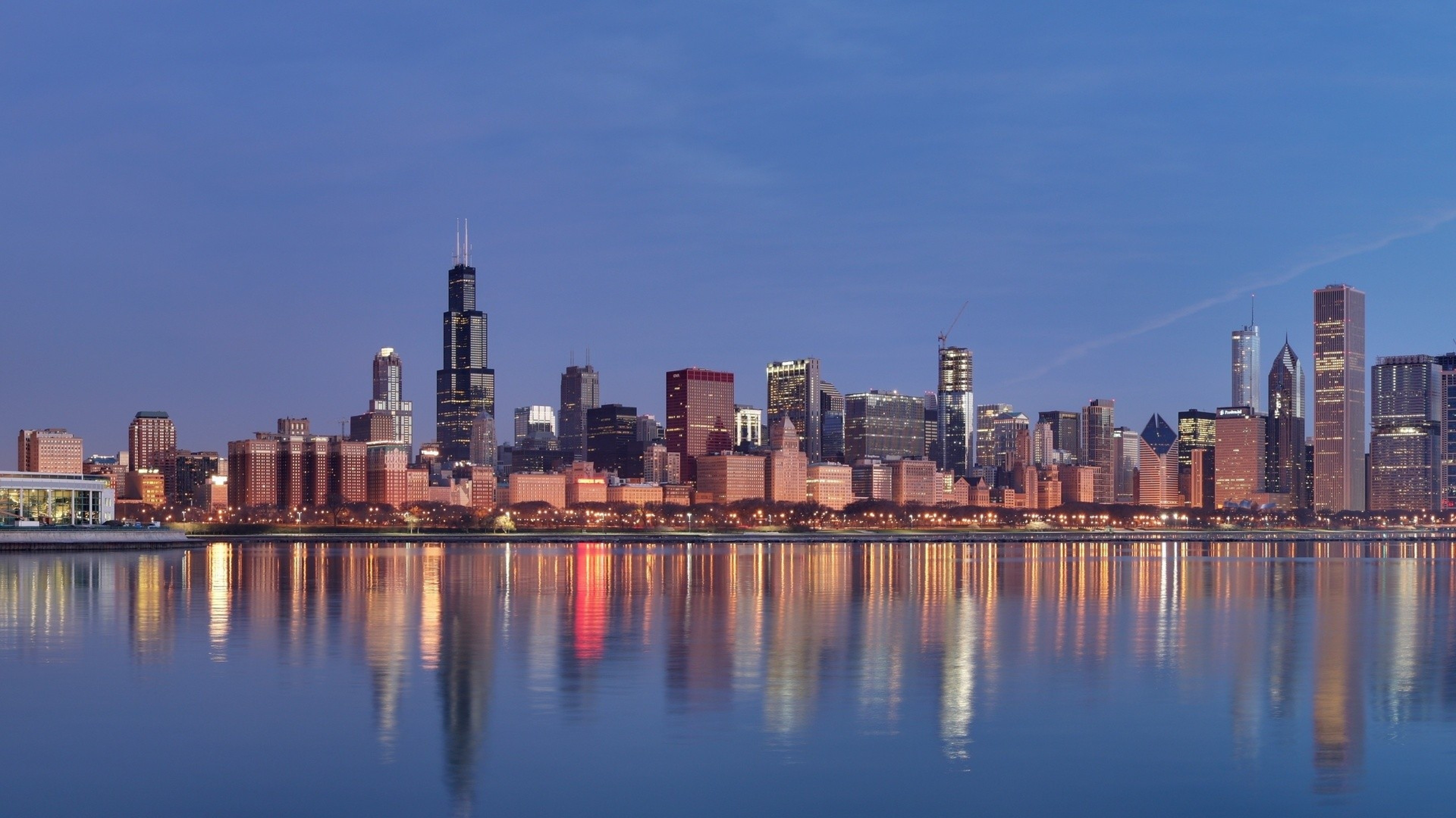 3840x2160 Chicago Skyline Widescreen Wallpaper 18655