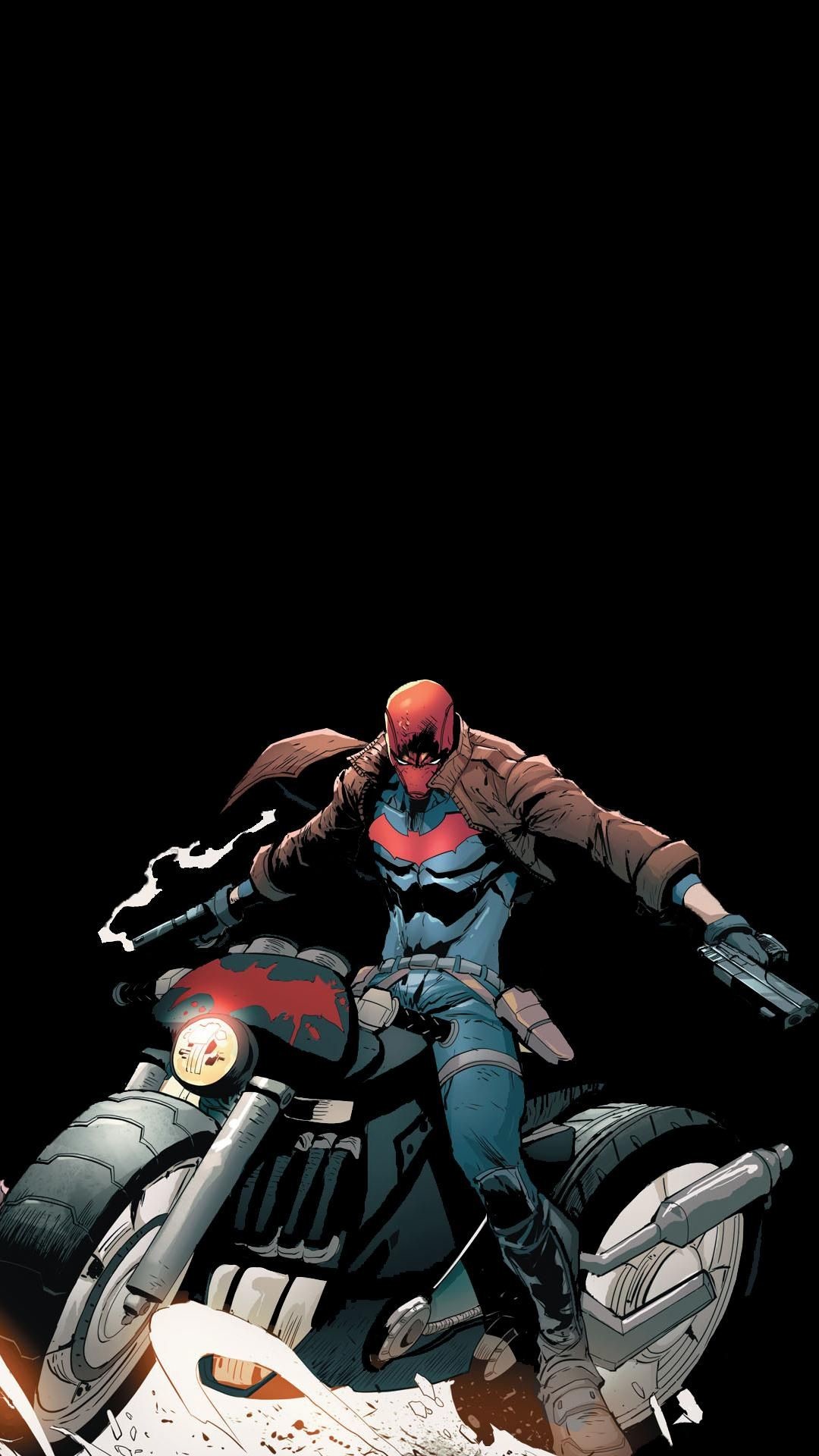 1080x1920 Couldn't find a Red Hood wallpaper with black backgroundso I made one using  a panel from RHATO Rebirth #1 (1080 x 1920)
