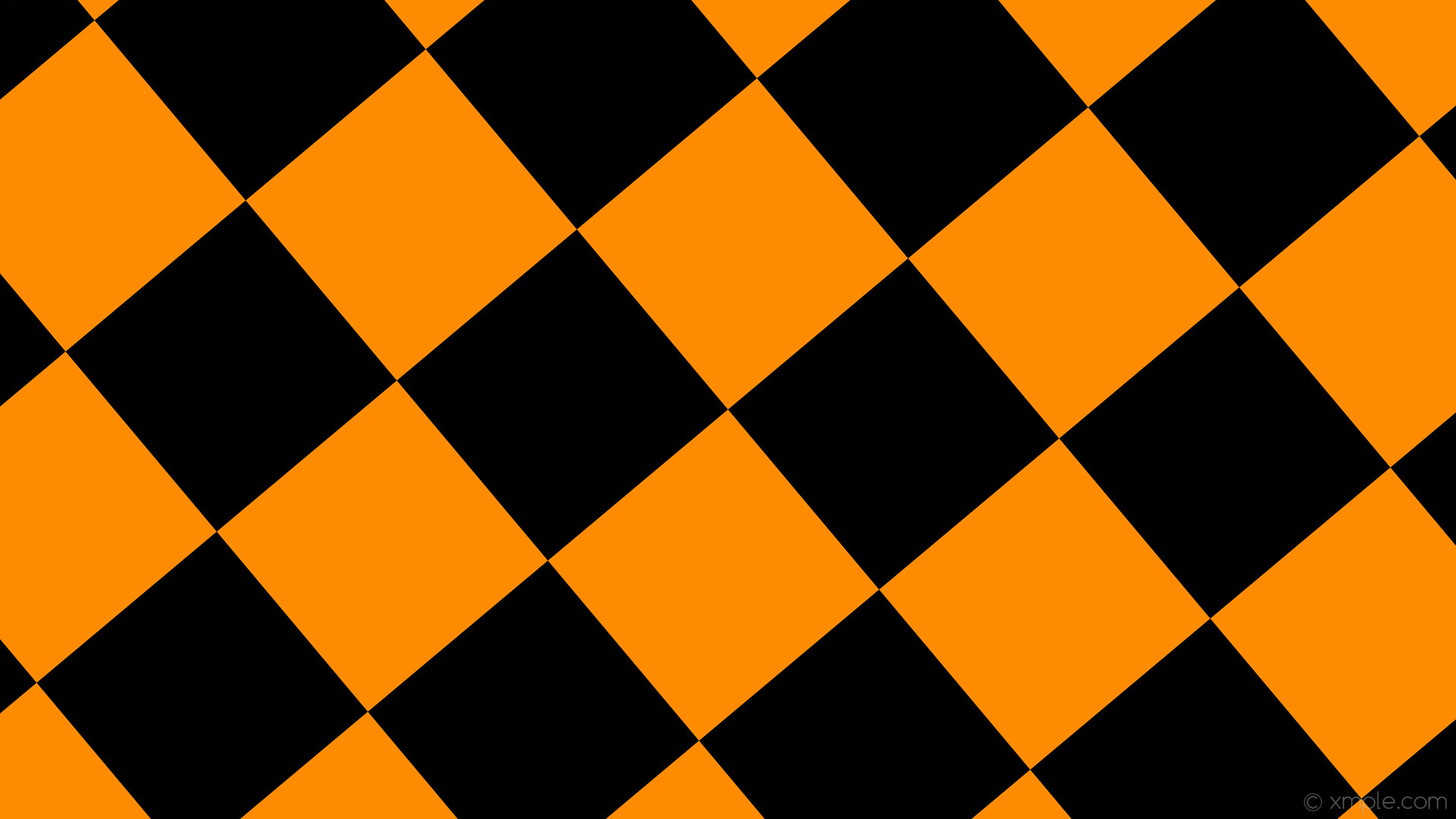 1920x1080 wallpaper black orange checkered squares dark orange #000000 #ff8c00  diagonal 40Â° 310px