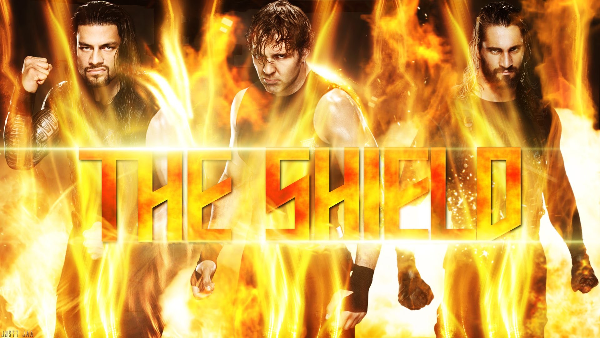 1920x1080 WWE ''The Shield'' - Wallpaper - SPEED ART - 2014