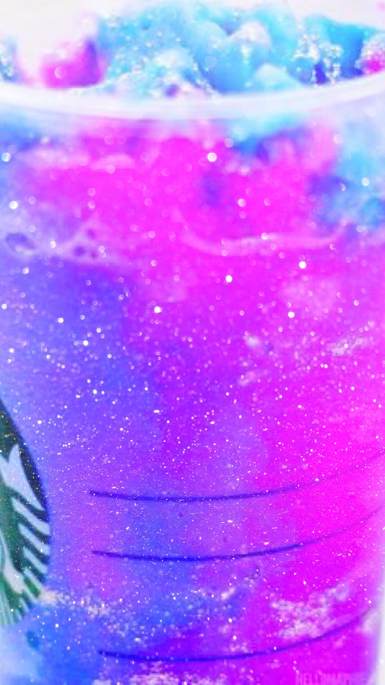 1242x2208 Starbucks, galaxy, wallpaper, HD, iPhone, pink, purple