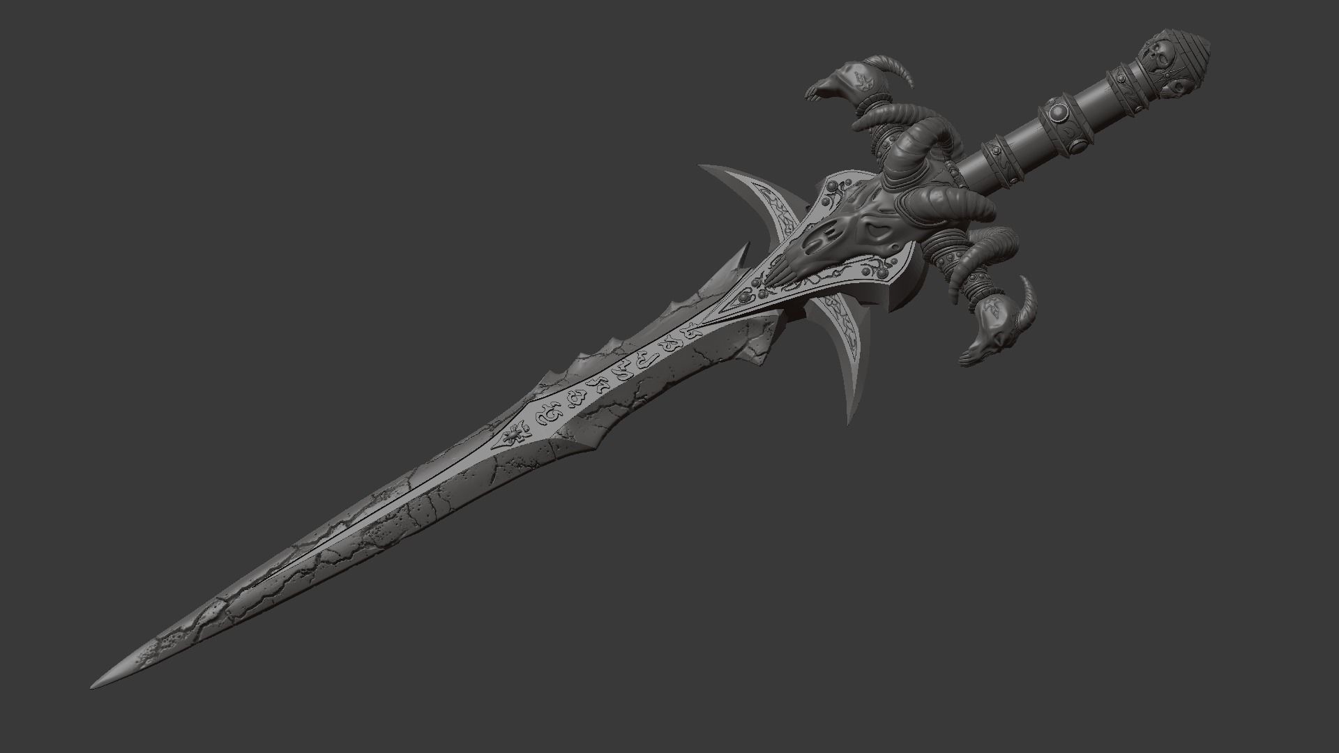 1920x1080 frostmourne lich king arthas sword from warcraft for 3d-printing 3d model  obj stl 1 ...