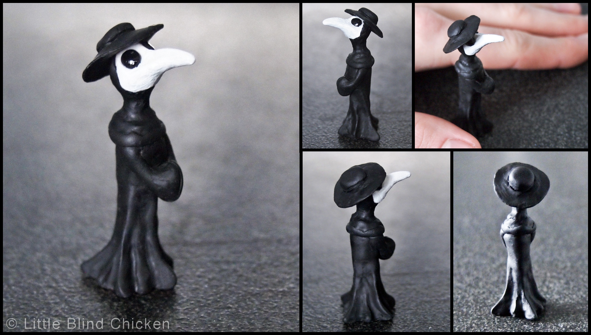 2000x1133 ... Mini Plague doctor (polymer clay) by Little-Blind-Chicken
