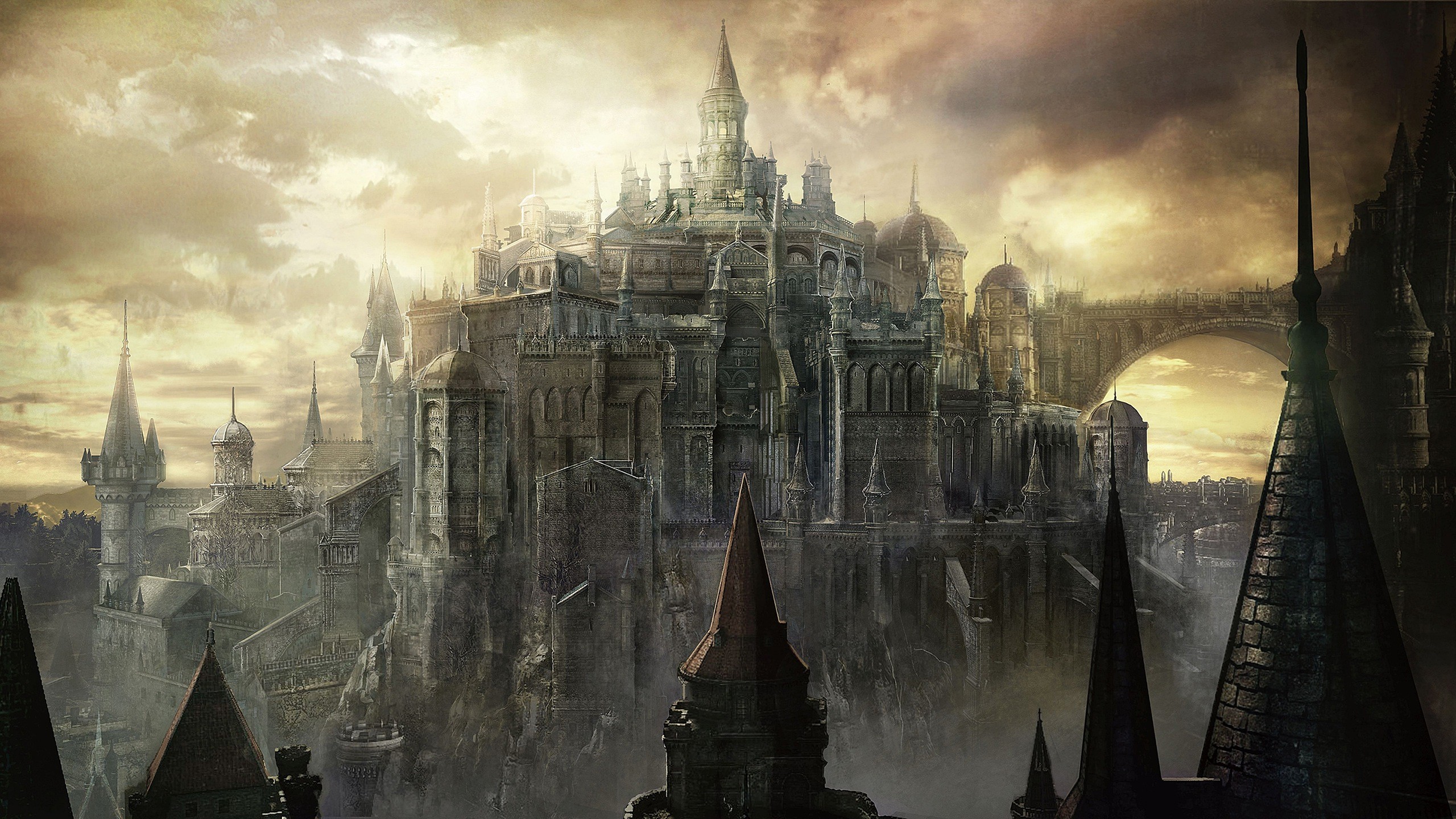2560x1440 Computerspiele - Dark Souls III Schloss Wallpaper