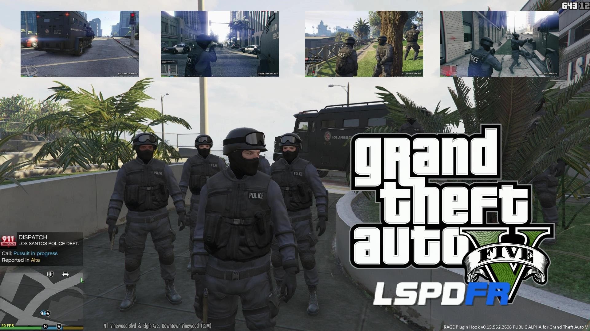 1920x1080 GTA 5 - LSPDFR - EPiSODE 12 - LET'S BE COPS - LAPD SWAT(GTA 5 PC POLICE  MODS) - YouTube