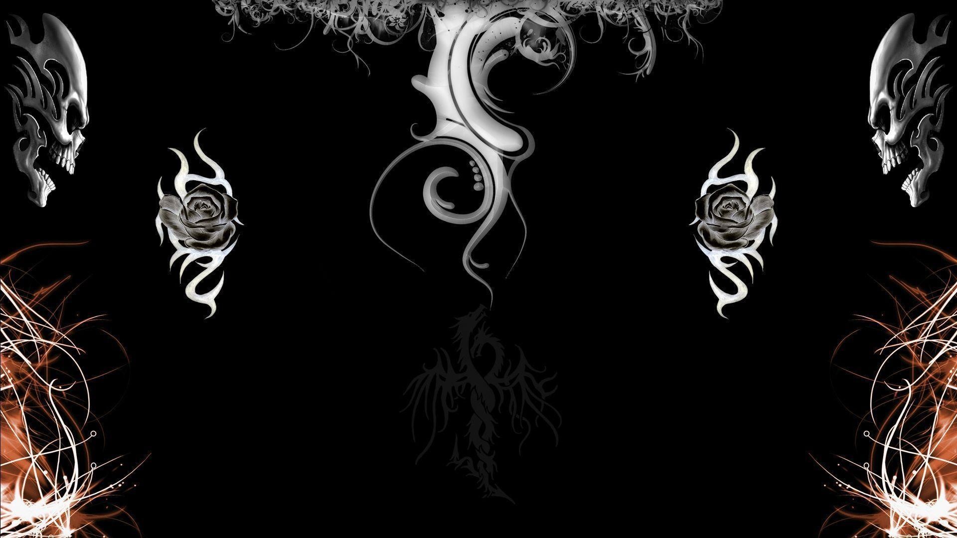 1920x1080 Images For > Tribal Gear Wallpaper Black