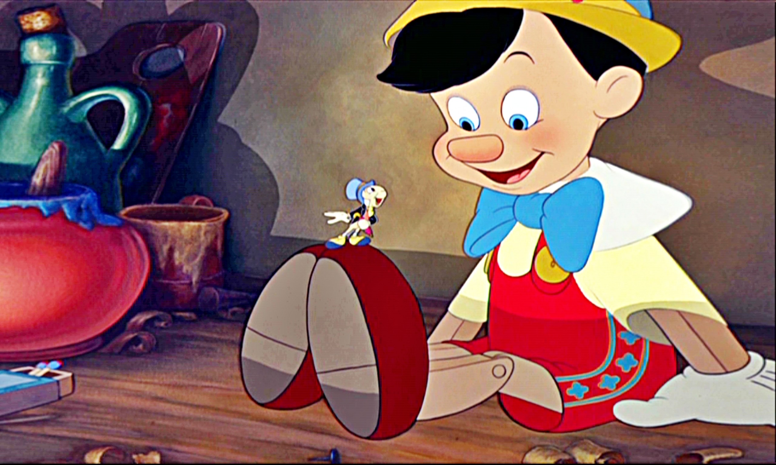 2560x1536 Pinocchio and Jiminy Cricket, Wallpaper of Pinocchio and Jiminy Cricket