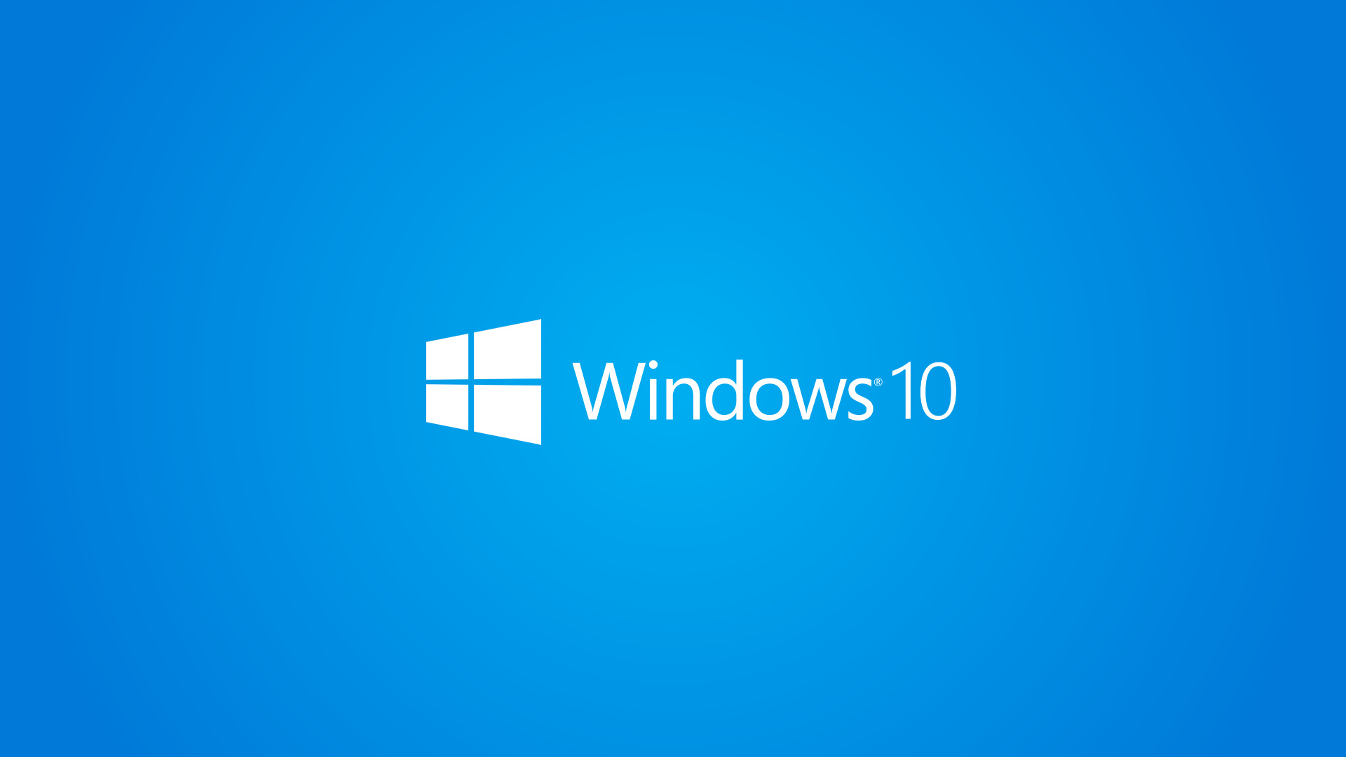 1920x1080 Windows 10 Wallpaper 1080p Full HD White Logo Blue Background