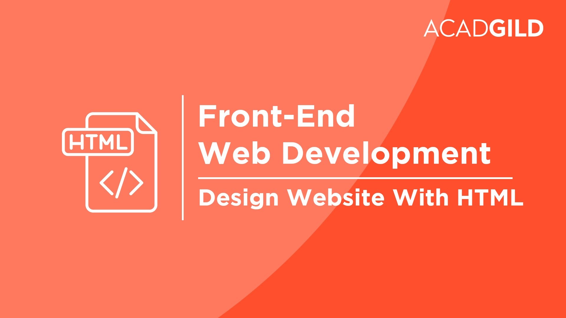 1920x1080 Front End Web Development Tutorial | How to Design Website with HTML