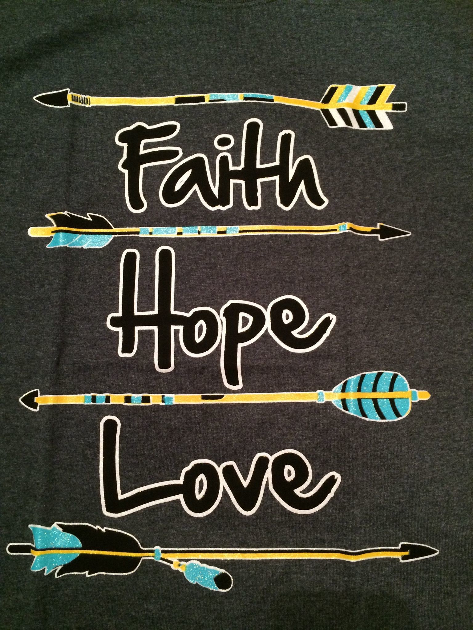 1536x2048 Faith Hope Love - Arrow T-Shirt GRAY