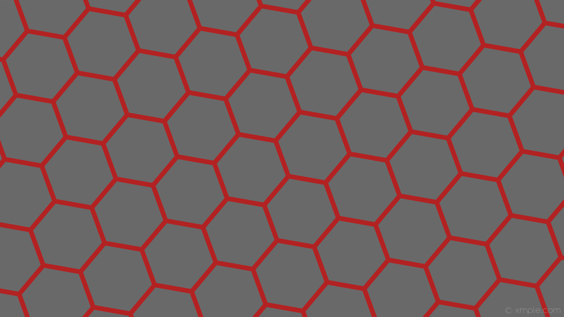 1920x1080 wallpaper hexagon beehive red honeycomb grey dim gray fire brick #696969  #b22222 diagonal 20