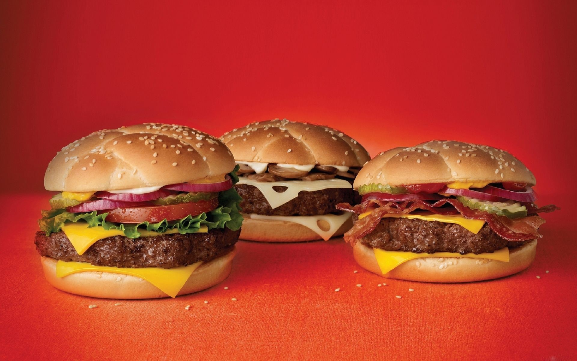 1920x1200 Hamburger-Red-Background-Fast-Food