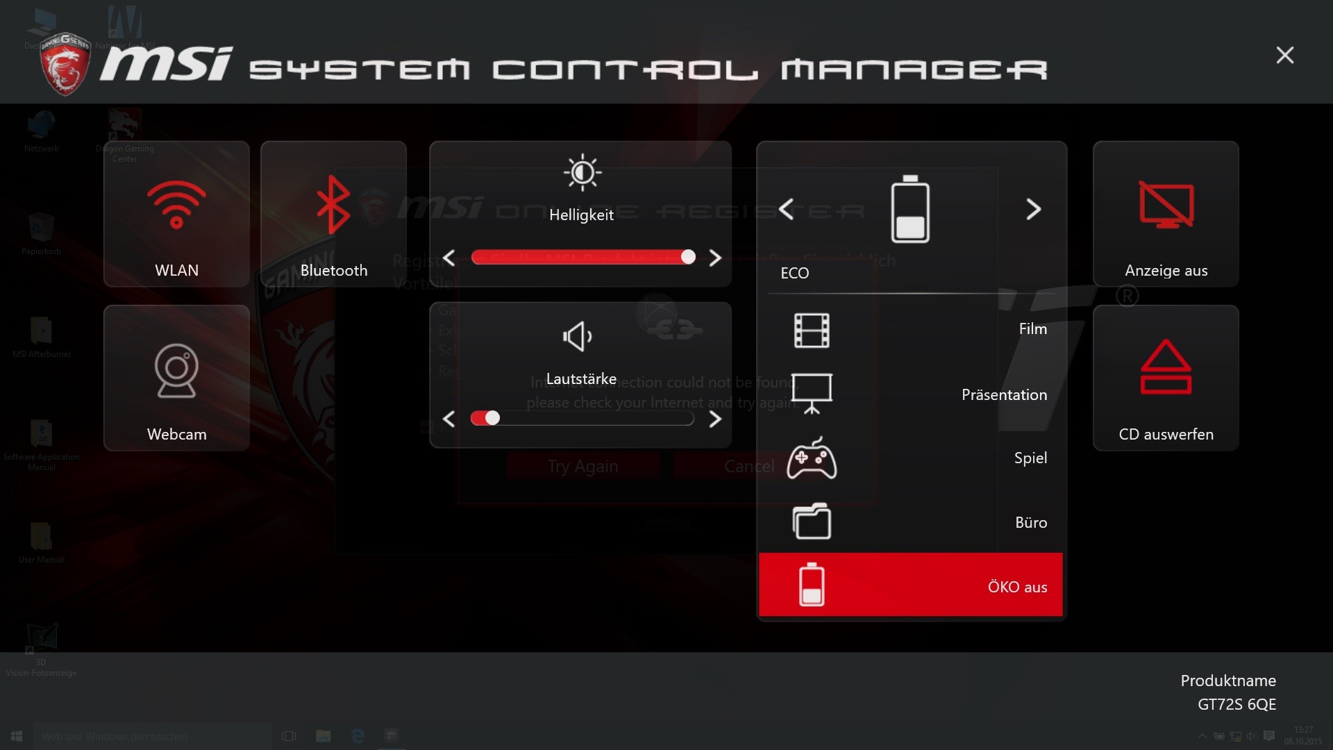 1920x1080 System Control Manager