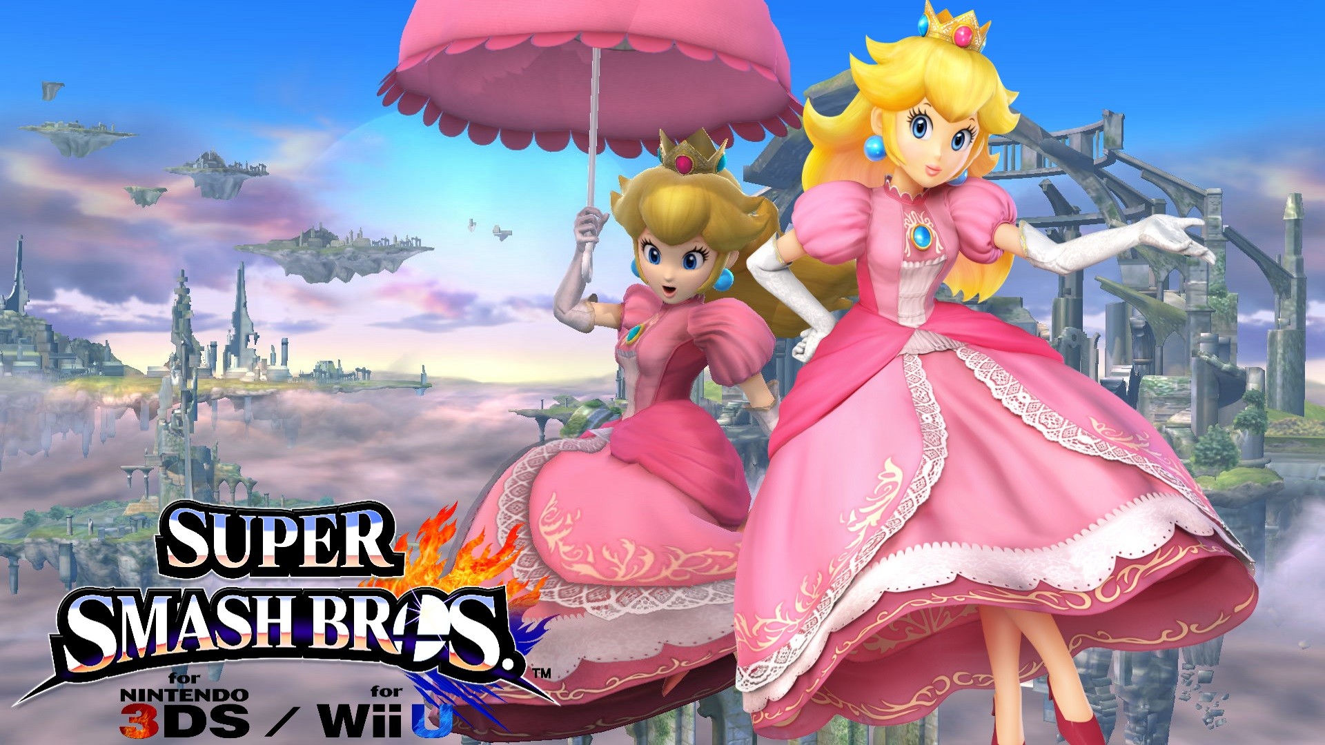 1920x1080 For 3DS/Wii U Peach Wallpaper by Chrisgamix