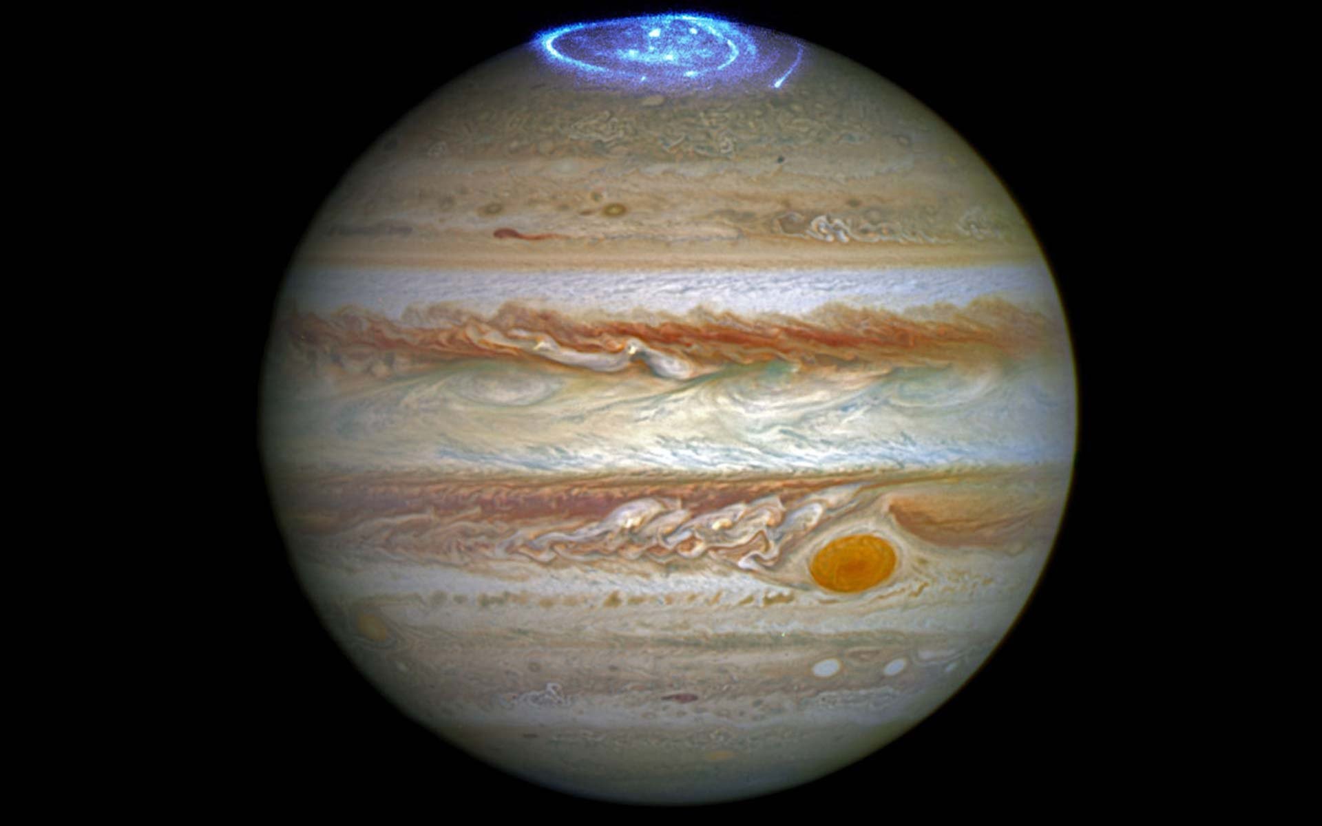 1920x1200 Dazzling Lights Crown Jupiter | Space Wallpaper