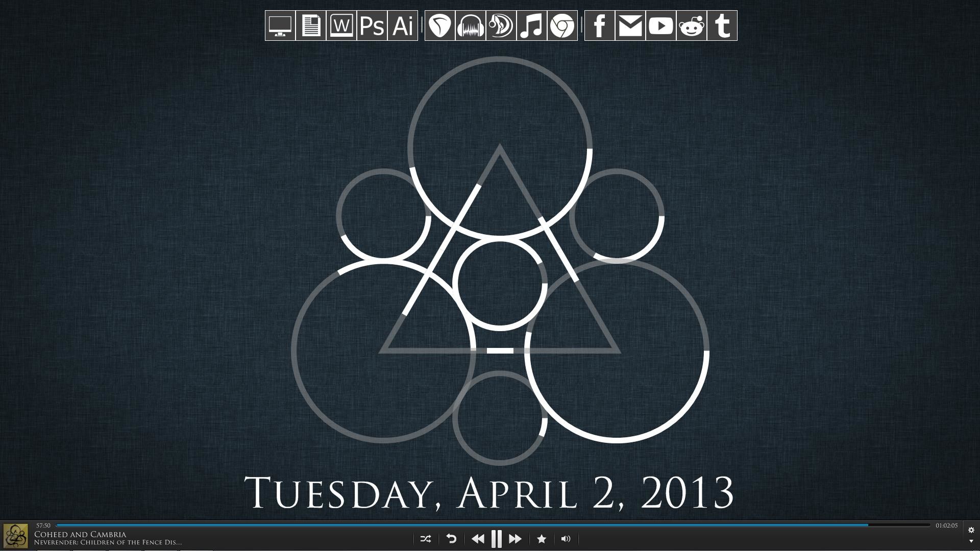 1920x1080 Coheed and Cambria-inspired theme : Rainmeter