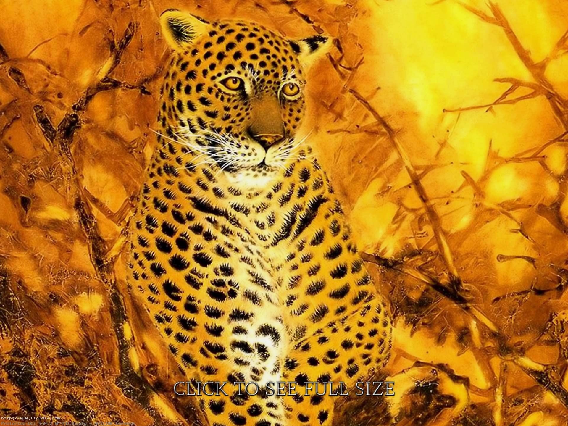 1920x1440 Fantasy Art Animal Leopard Wallpaper